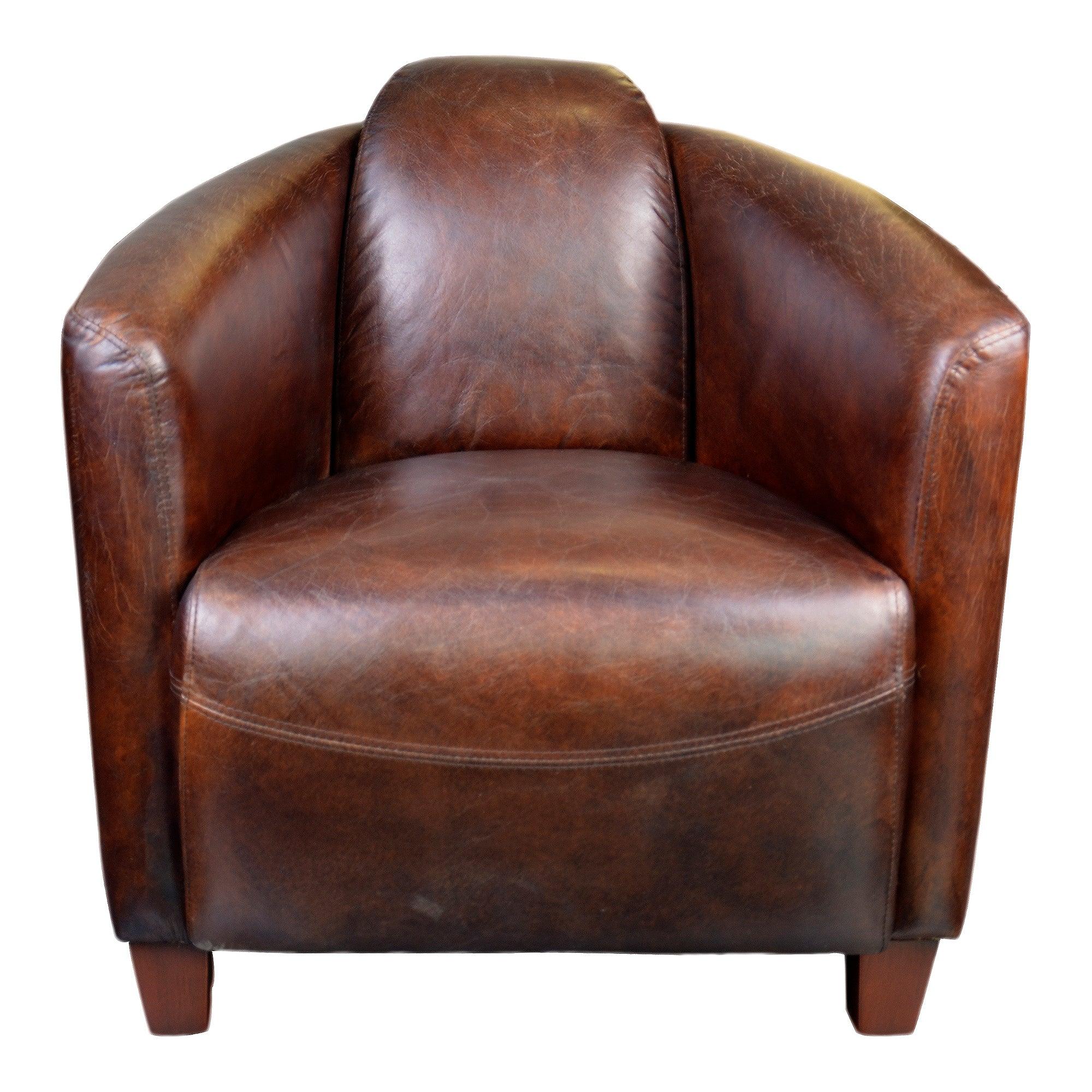 Salzburg Club Chair Dark Brown Leather - Frankwebs