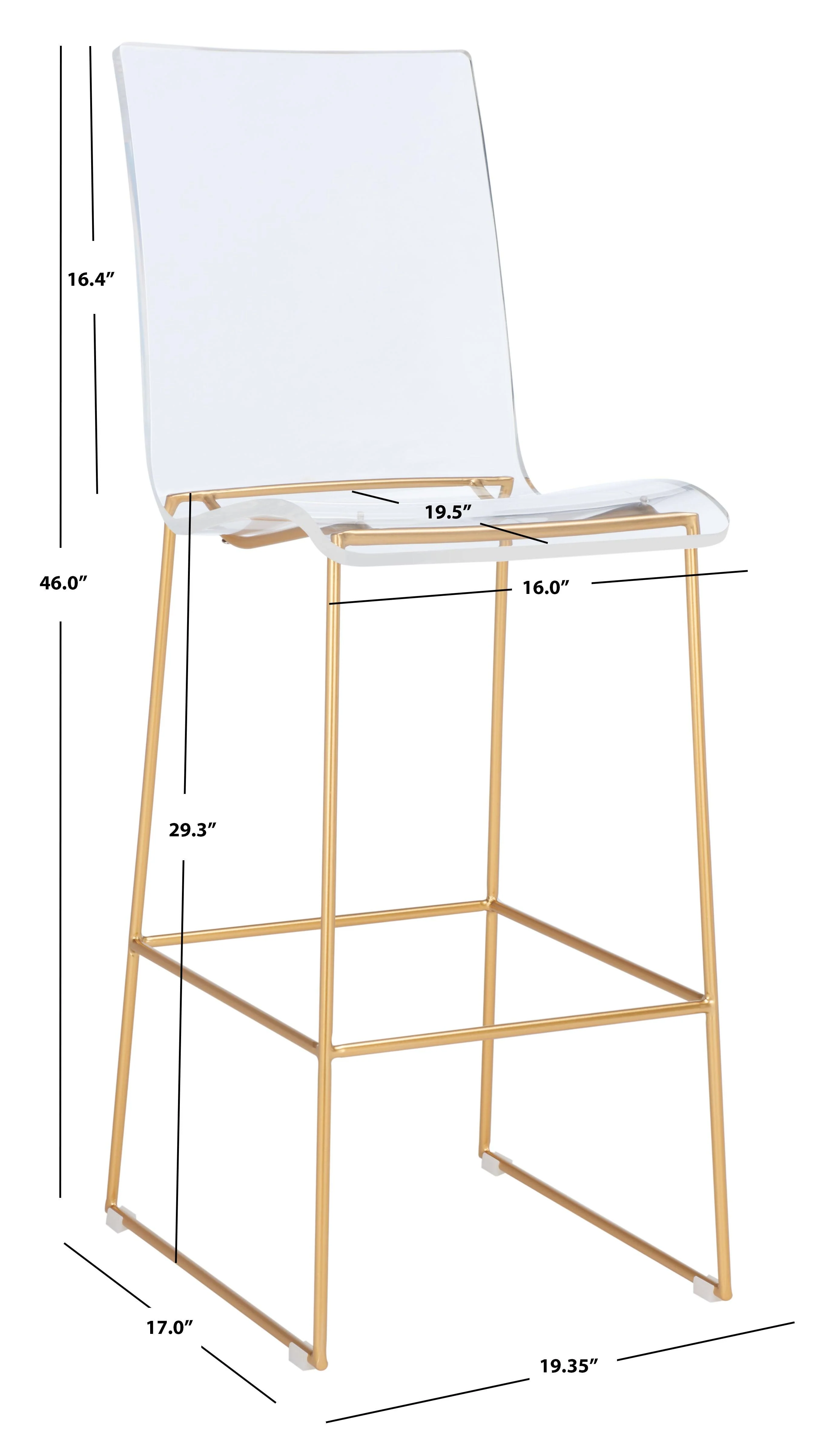 BRYANT ACRYLIC BAR STOOL - Frankwebs
