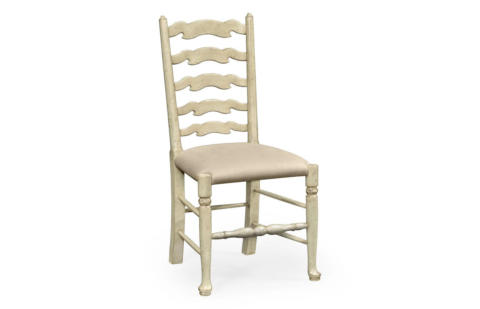 Casual Accents Grey Painted & Uph Ladderback Side Chair - Set of 2 - Frankwebs