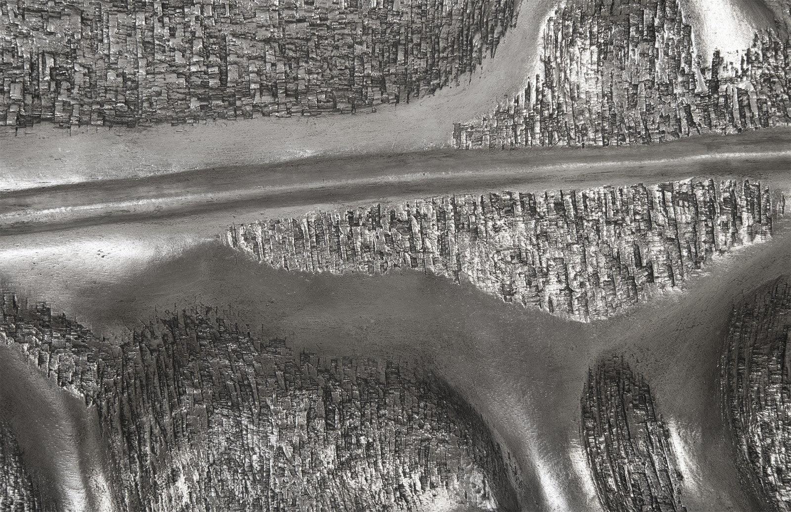 Petiole Wall Leaf, Silver, LG, Version B - Frankwebs