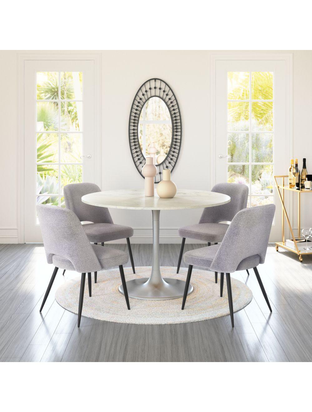 Teddy Dining Chair (Set of 2) Gray - Frankwebs