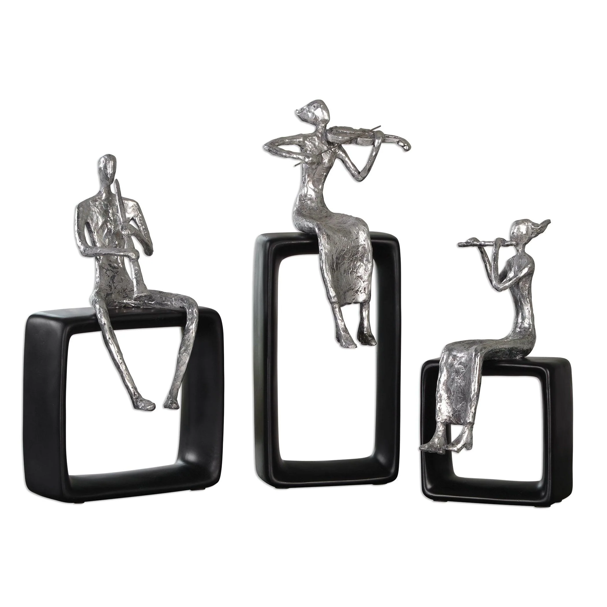 MUSICAL ENSEMBLE STATUES, SET OF 3 - Frankwebs