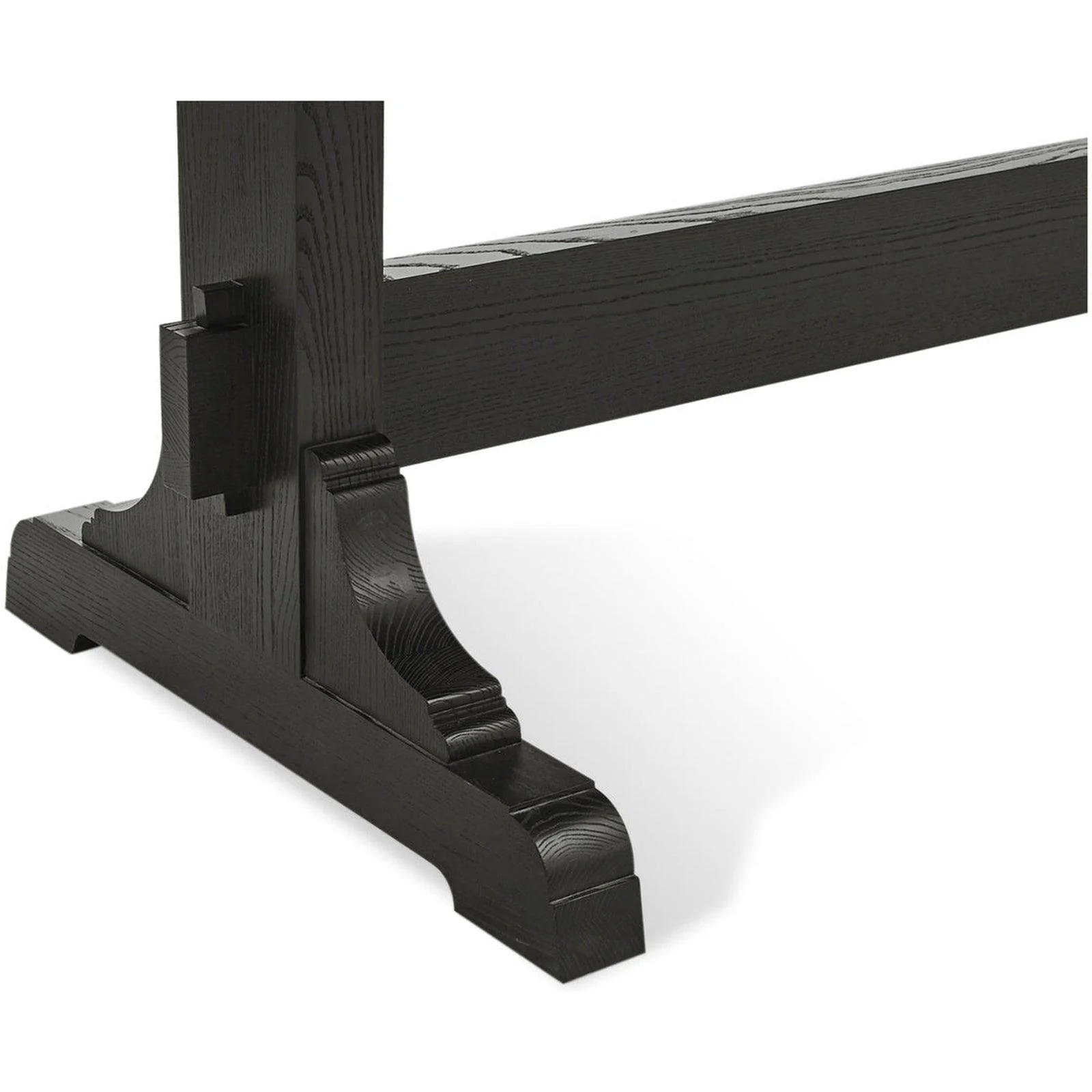 Timeless Epoch Trestle Dining Table in Ebonized Oak - Frankwebs