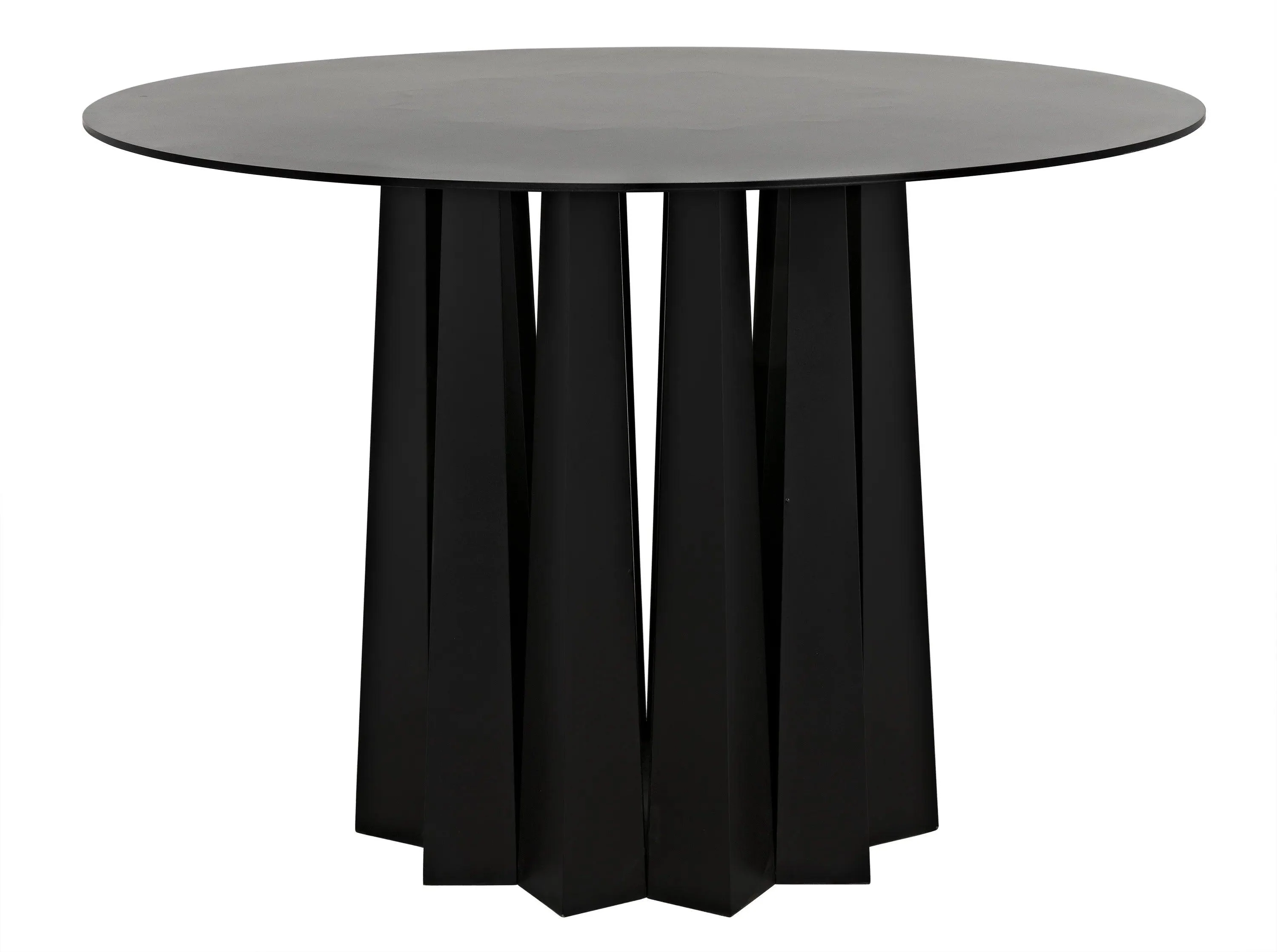 Column Dining Table, Black Steel - Frankwebs
