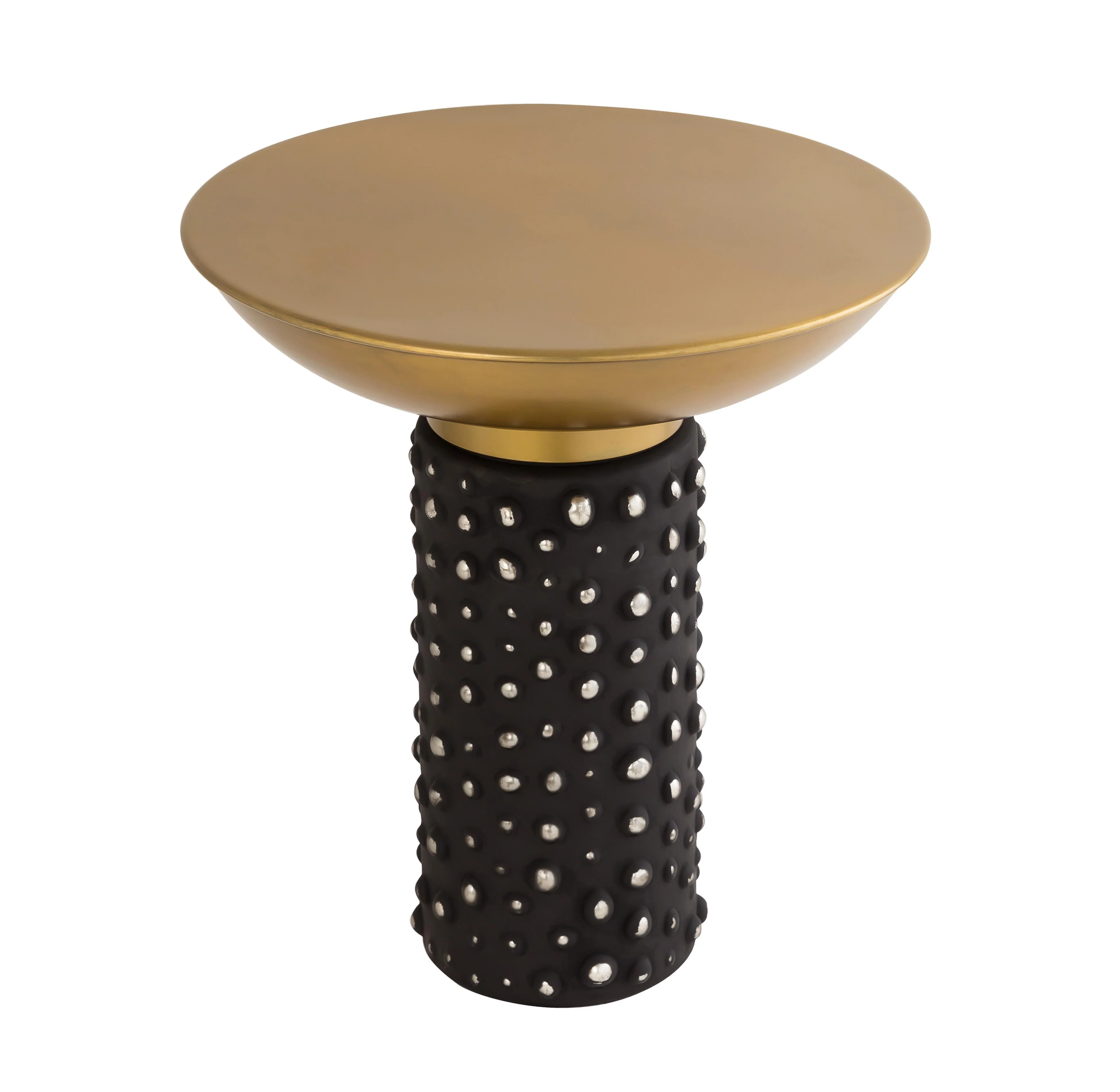 Blaze Glass/Brass Side Table - Frankwebs