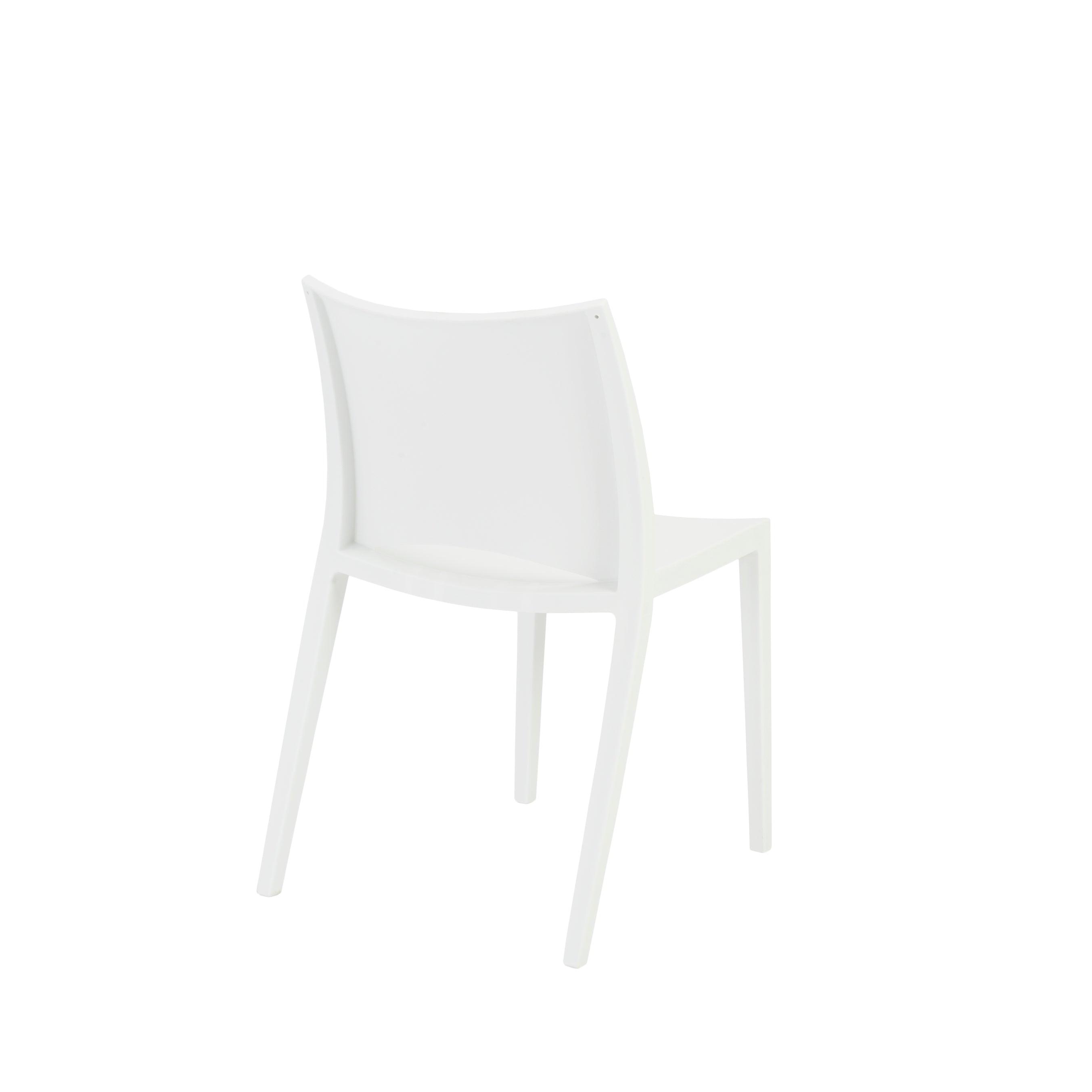 LESLIE STACKING SIDE CHAIR IN WHITE - SET OF 2 - Frankwebs
