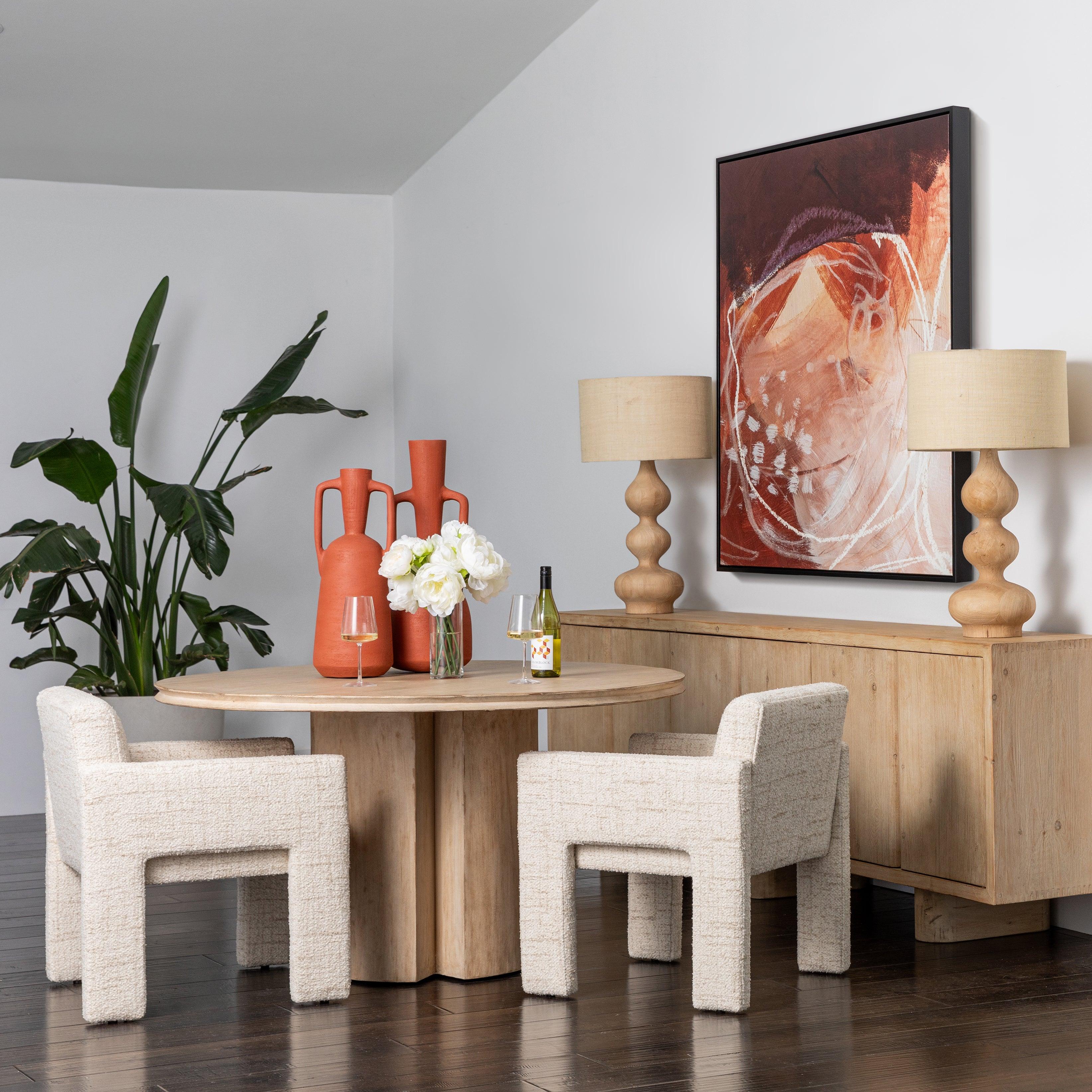 Garvin Dining Table Light Warm Wash - Frankwebs