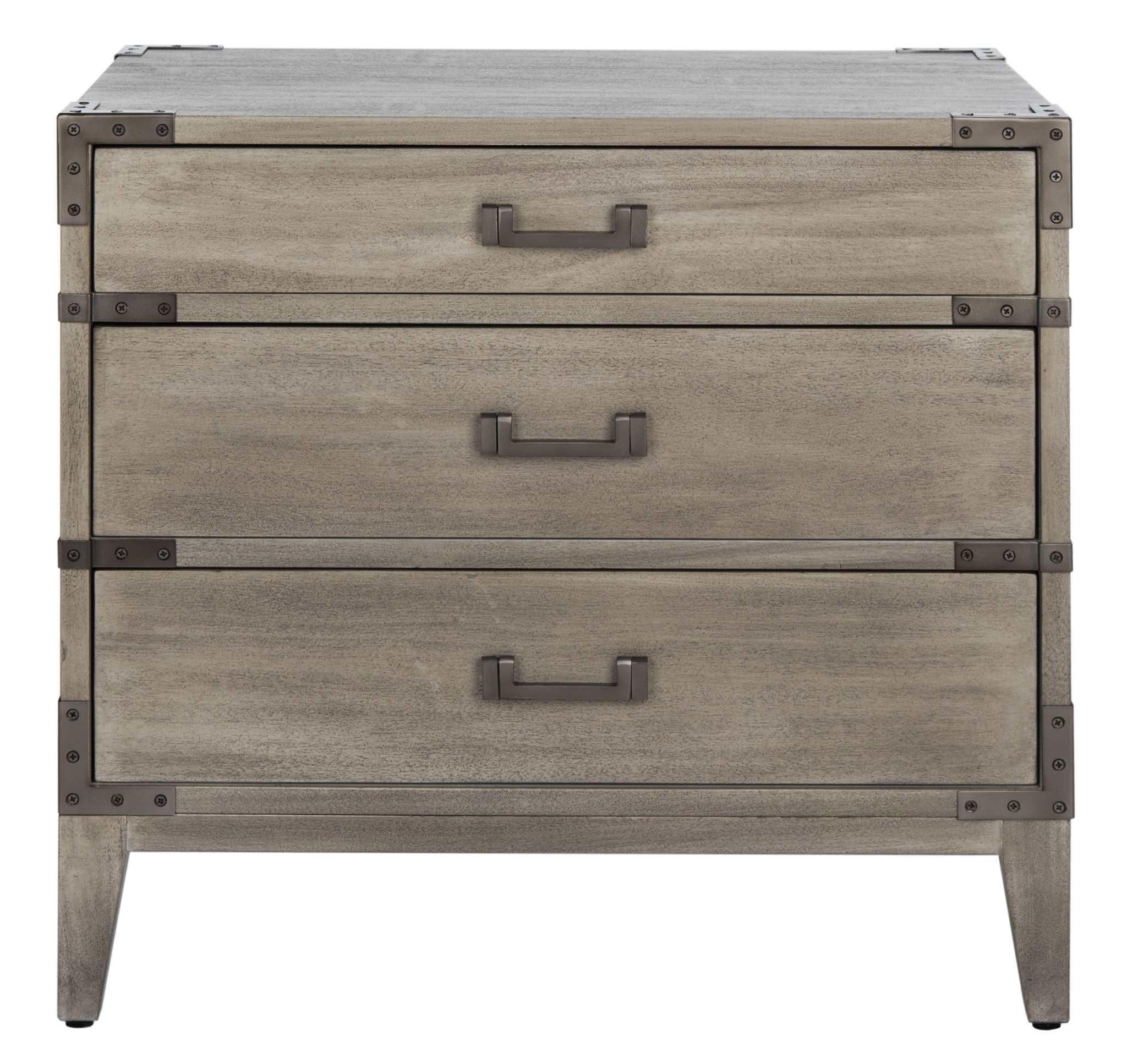 NISHA 3 DRAWER WOOD NIGHTSTAND - Frankwebs