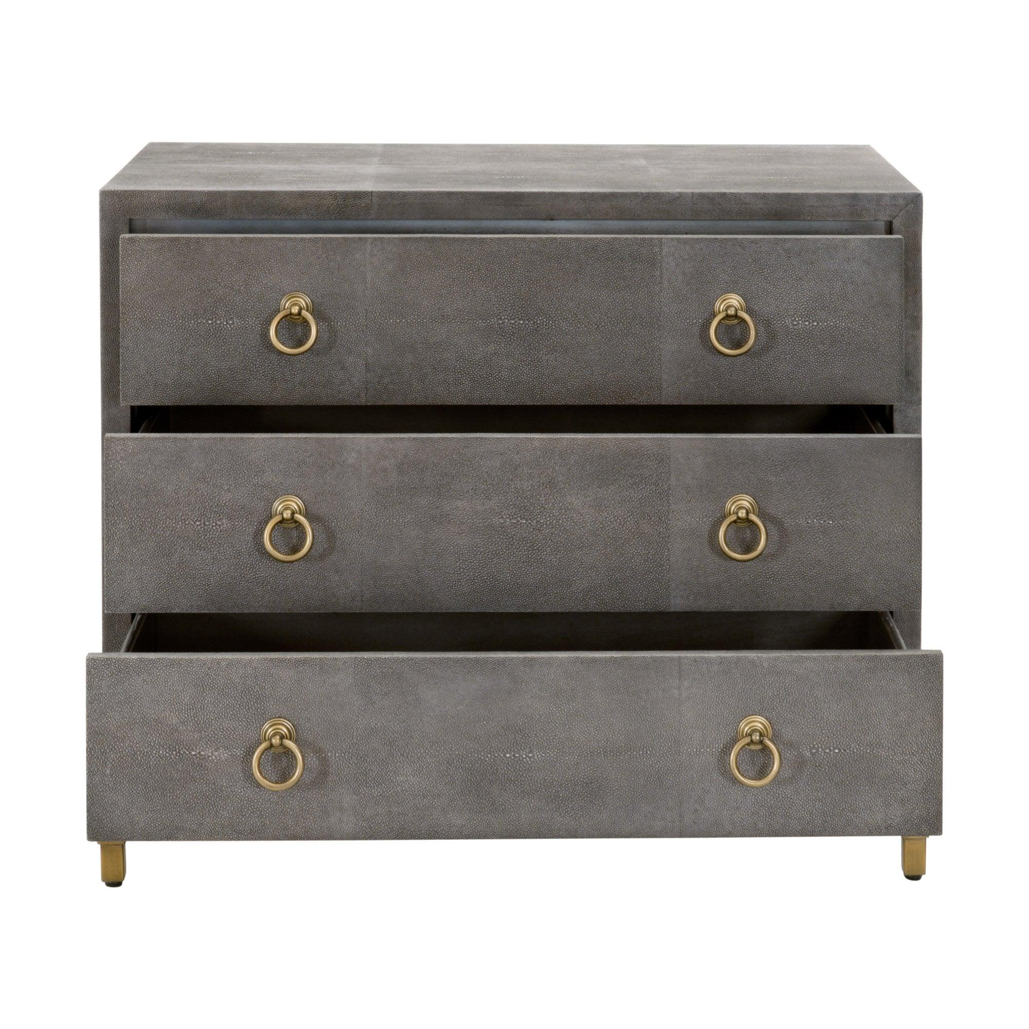 Strand Shagreen 3-Drawer Nightstand - Frankwebs