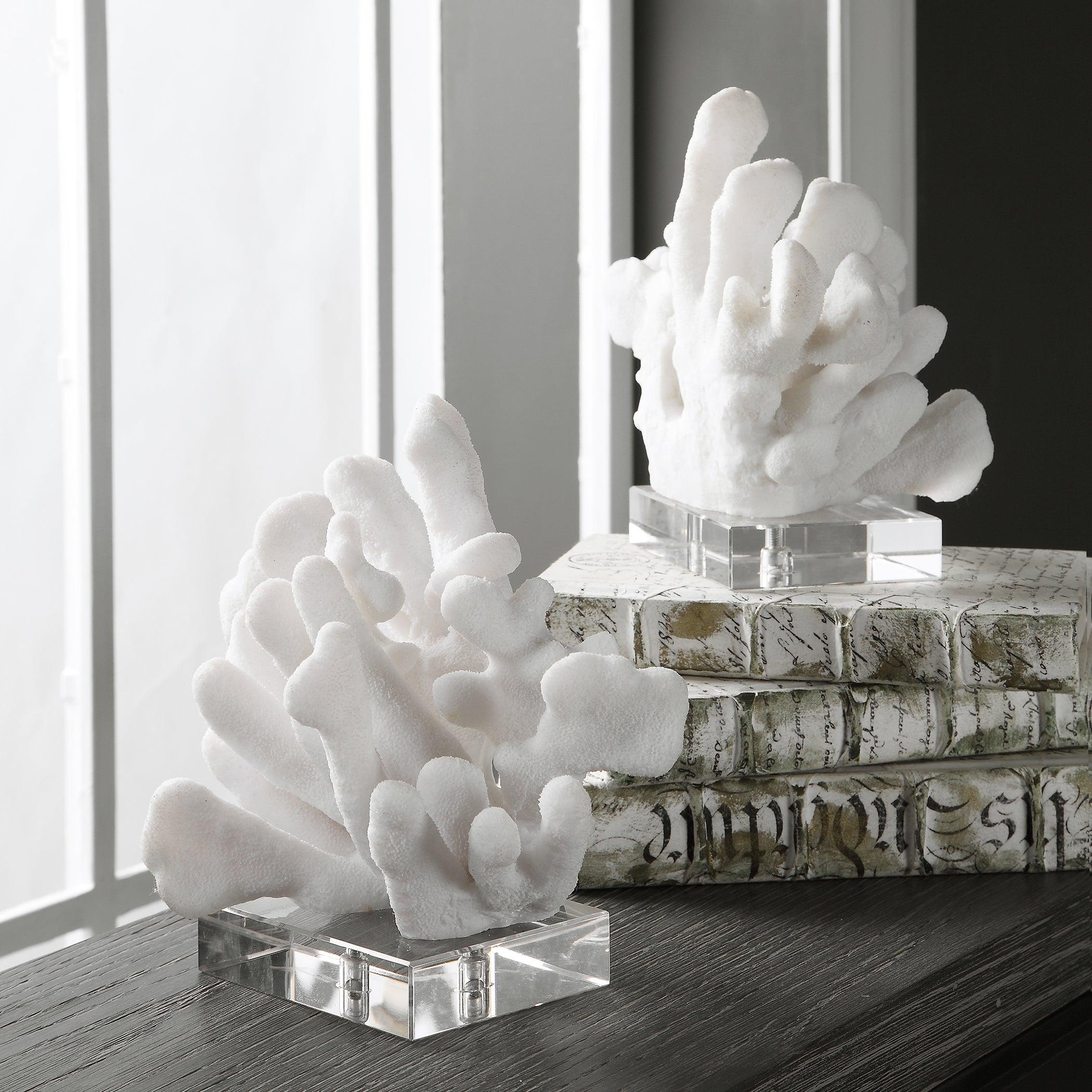 CHARBEL WHITE BOOKENDS, SET/2 - Frankwebs