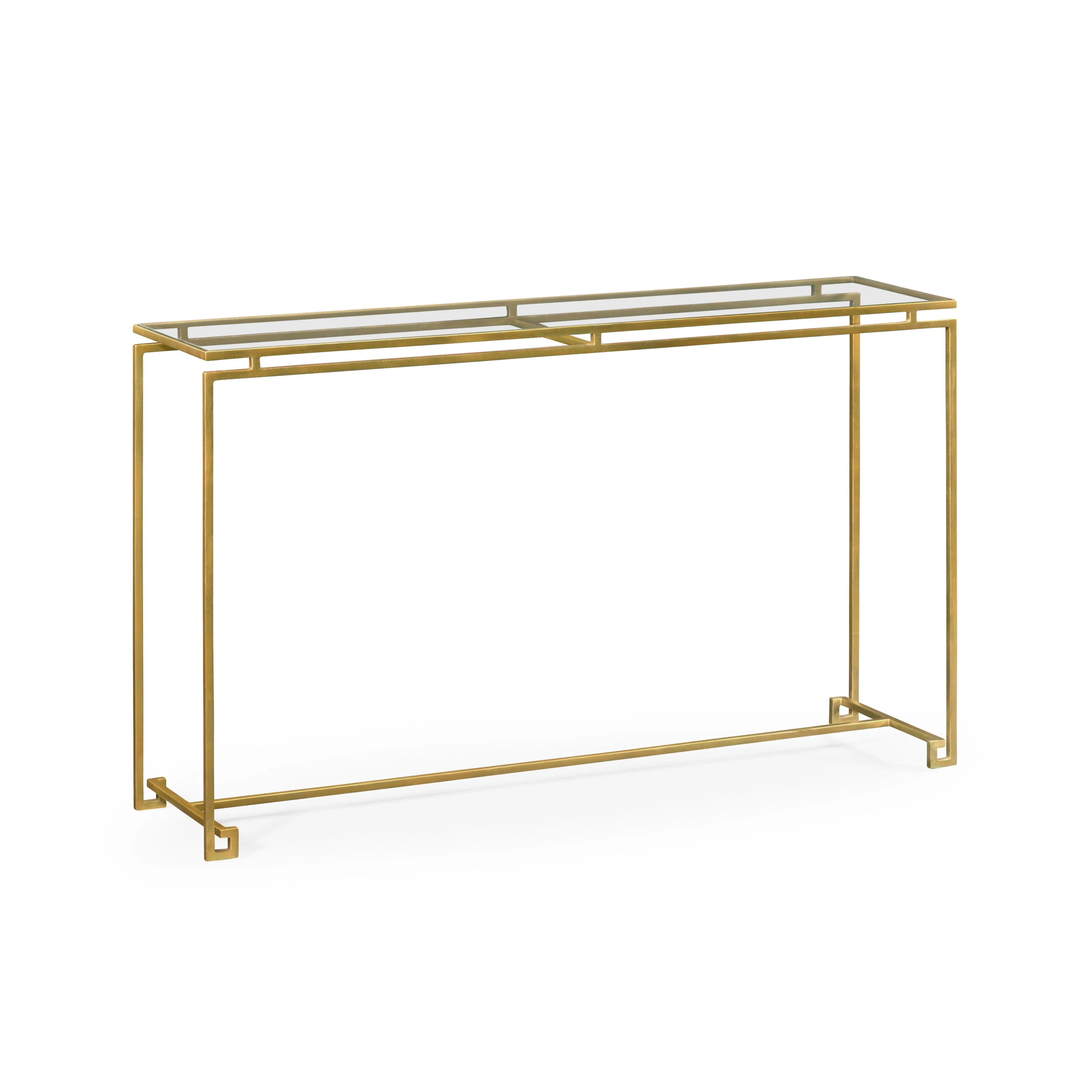 Simply Elegant Iron & Glass Console Table - Frankwebs