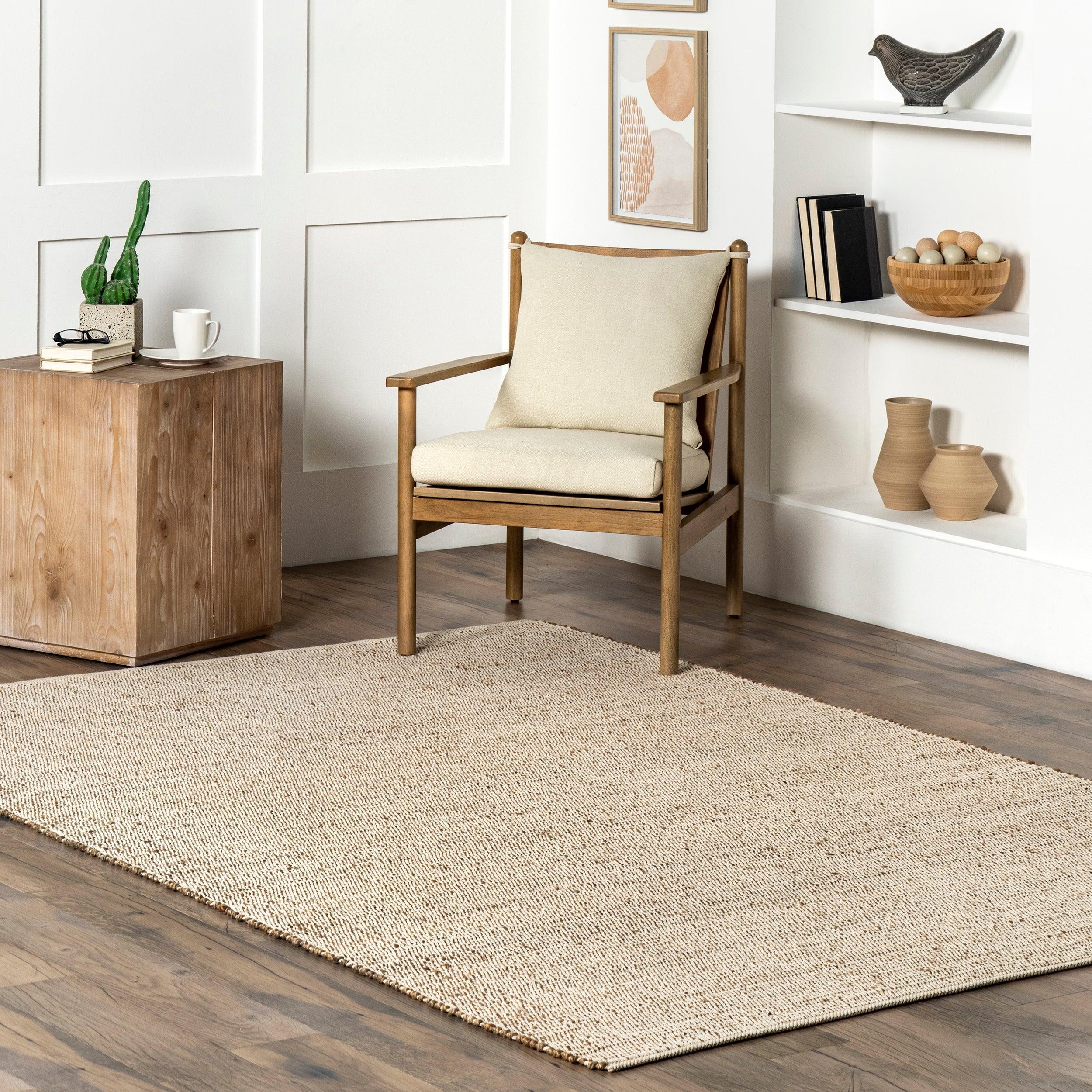 Elfriede Farmhouse Jute Blend Area Rug - Frankwebs