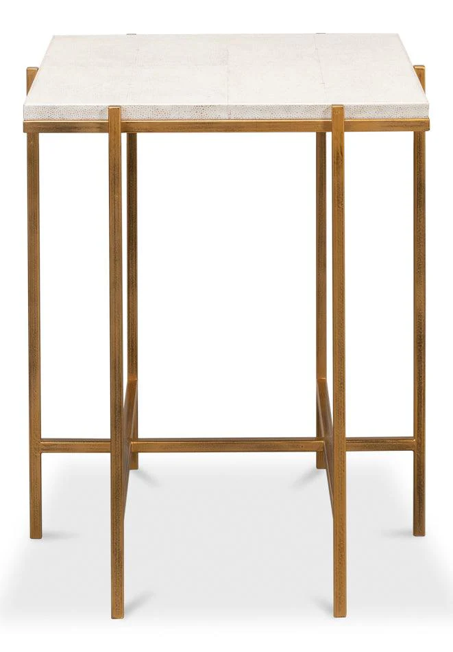 Shagreen Side Table - Osprey White - Frankwebs
