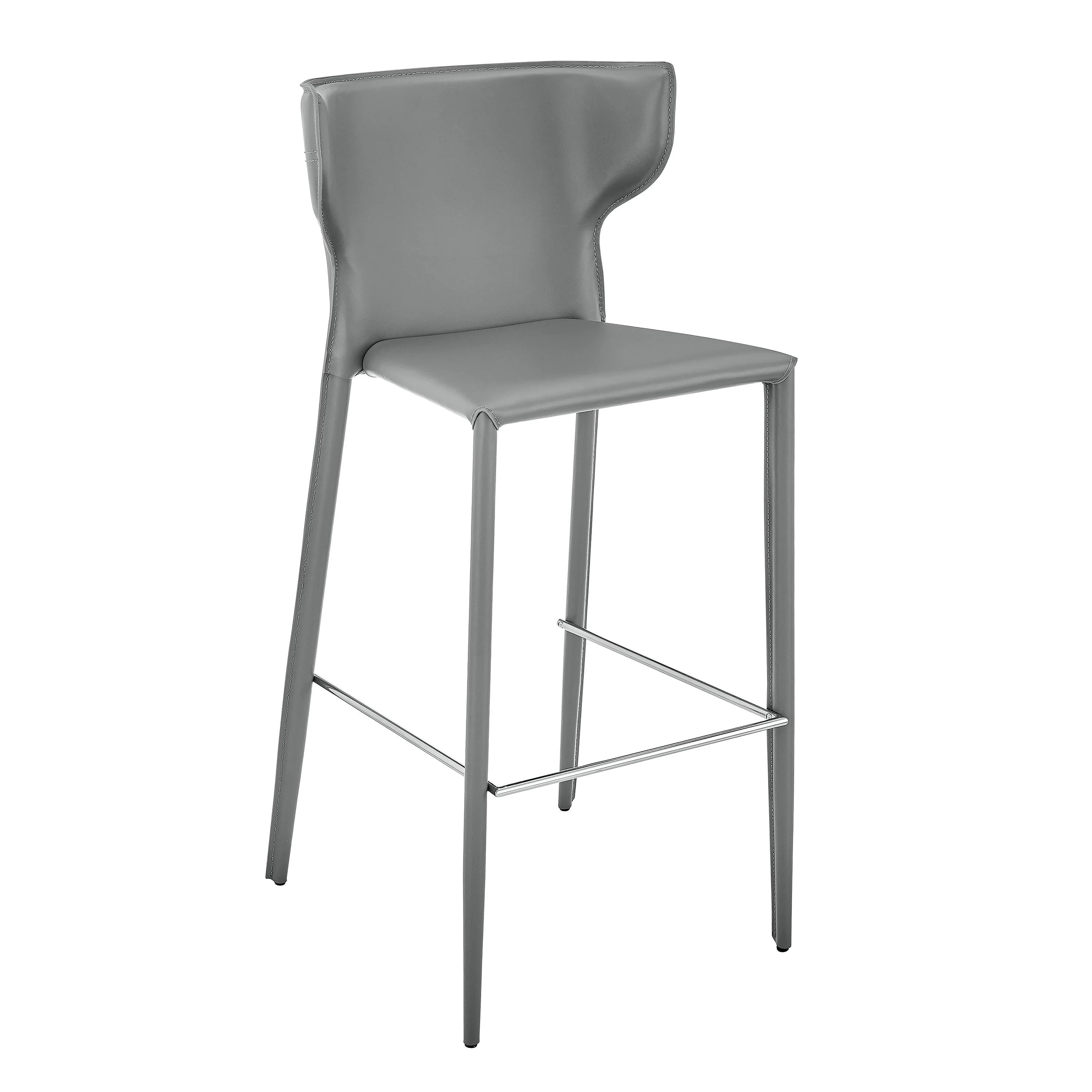 Divinia Bar Stool in Gray - Set of 2 - Frankwebs