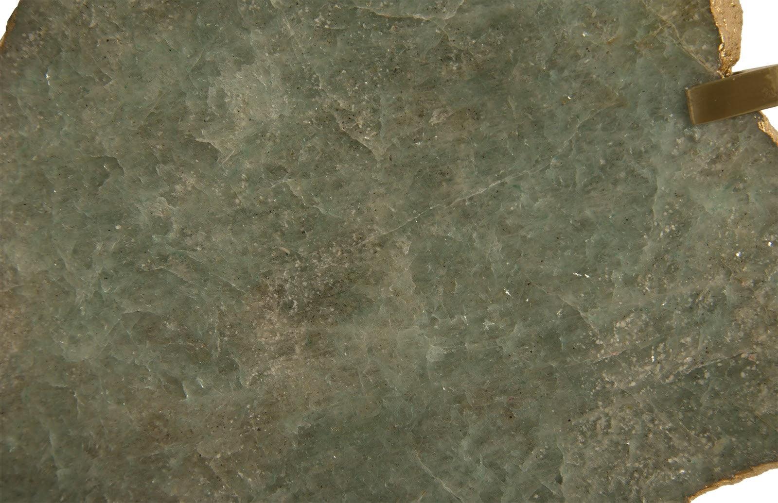 Gem Wall Tile in Brass Setting, Green Emerald - Frankwebs