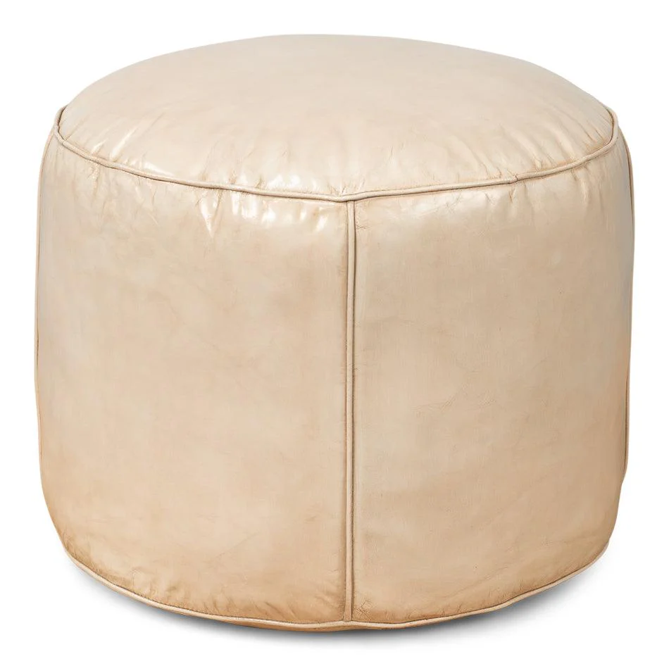 Soccerball Stool - Taupe Leather - Frankwebs