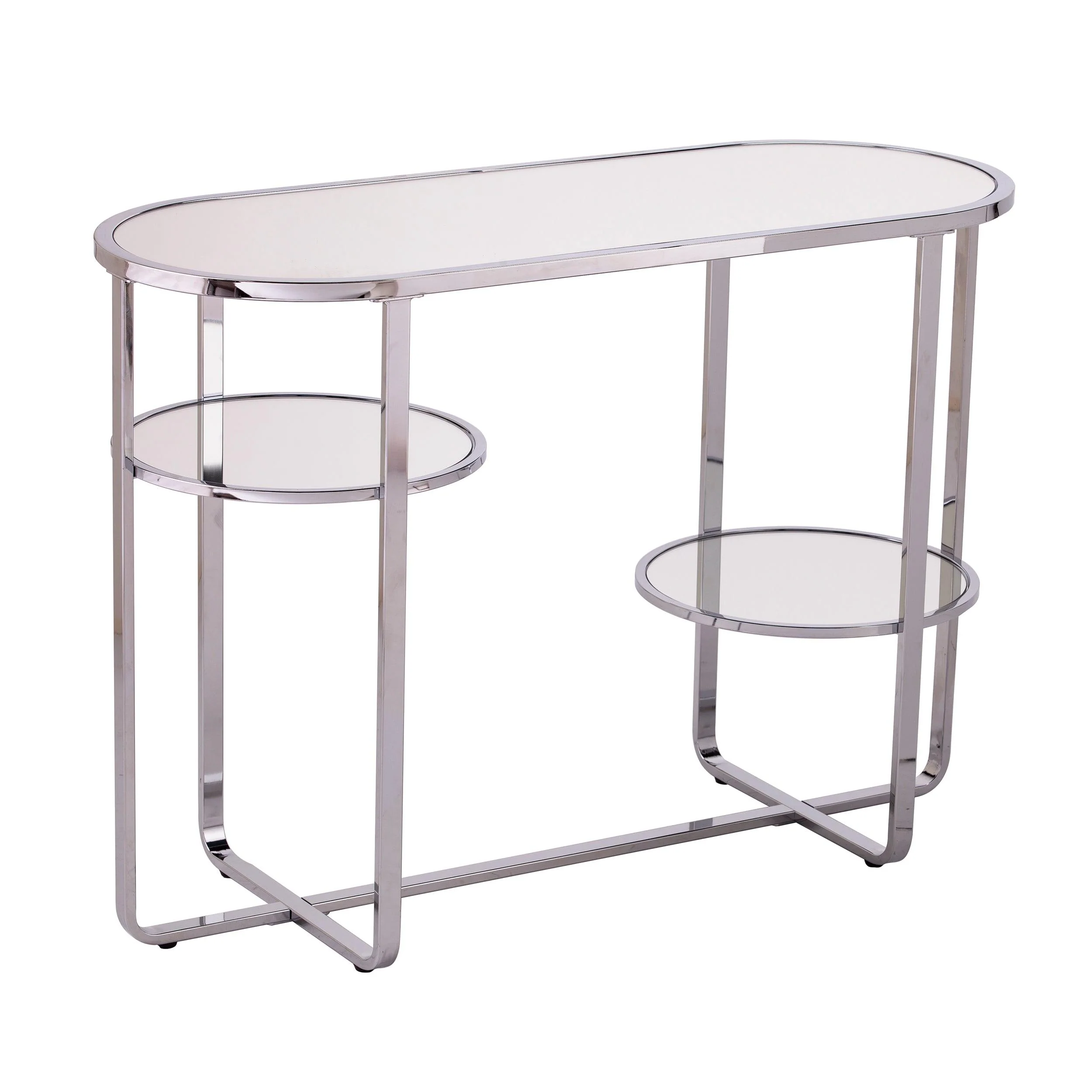 Maxina Mirrored Console Table w/ Storage - Frankwebs