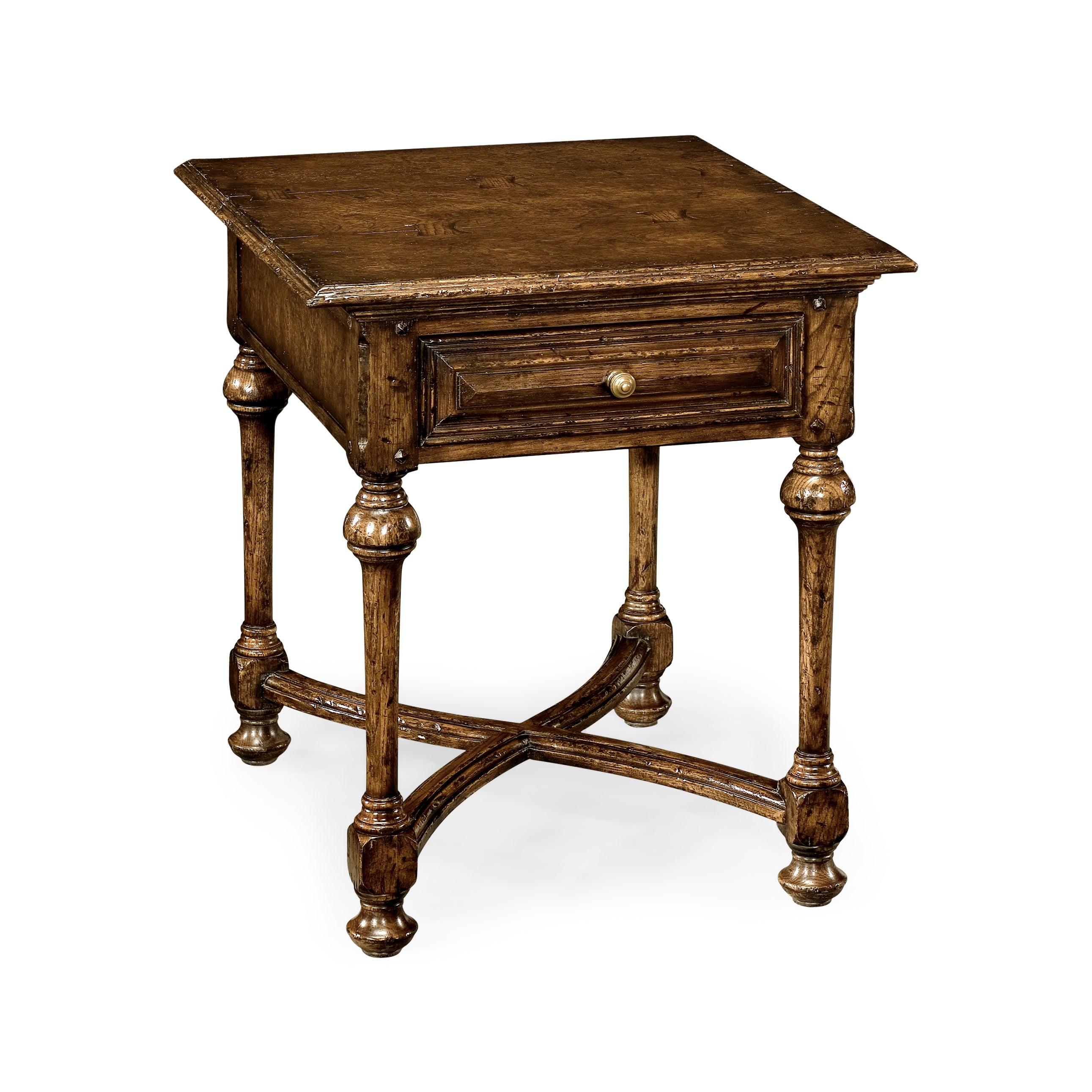Casual Accents Elizabethan Dark Oak Square Side Table - Frankwebs