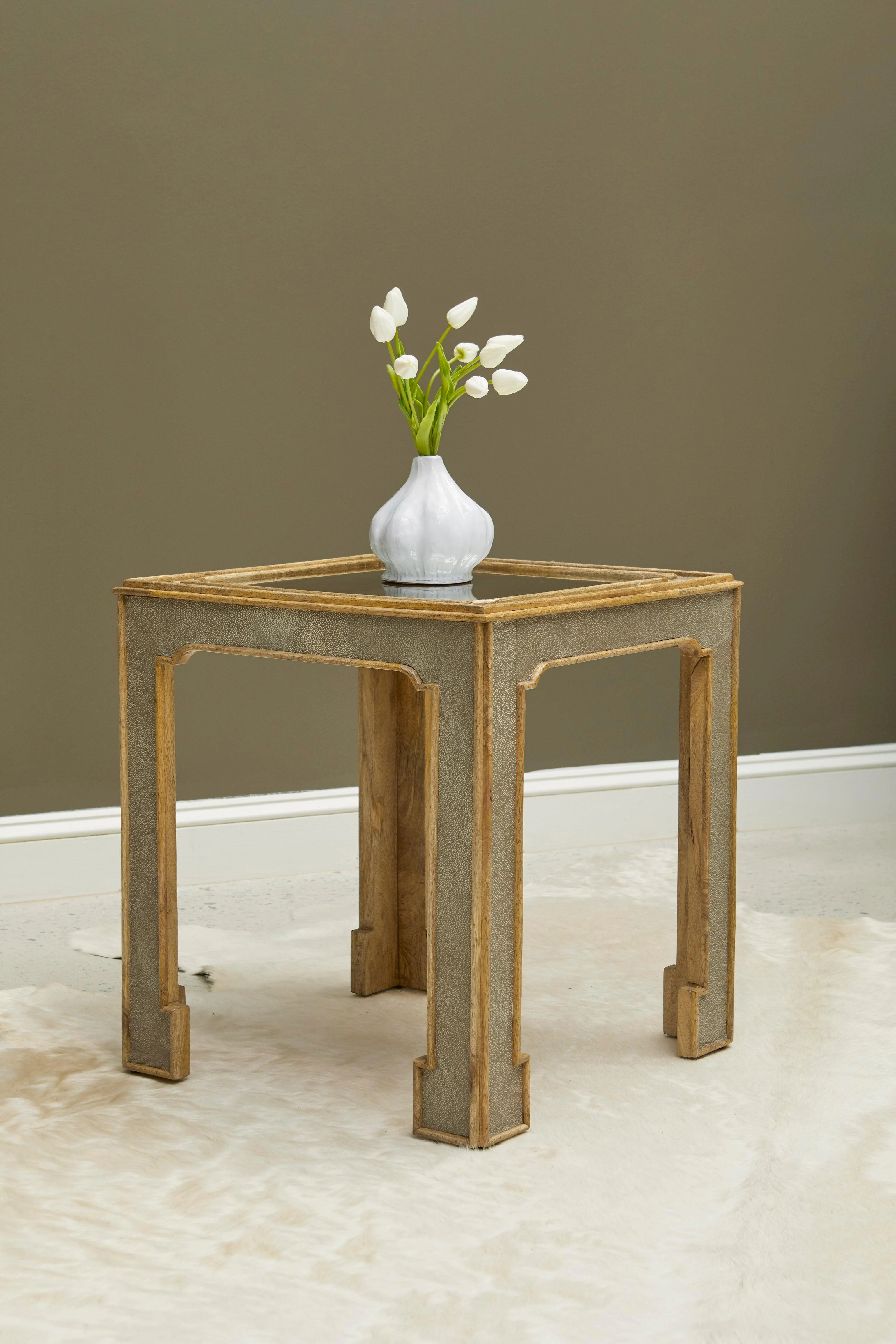 Art Deco Side Table with Mirror Top - Frankwebs