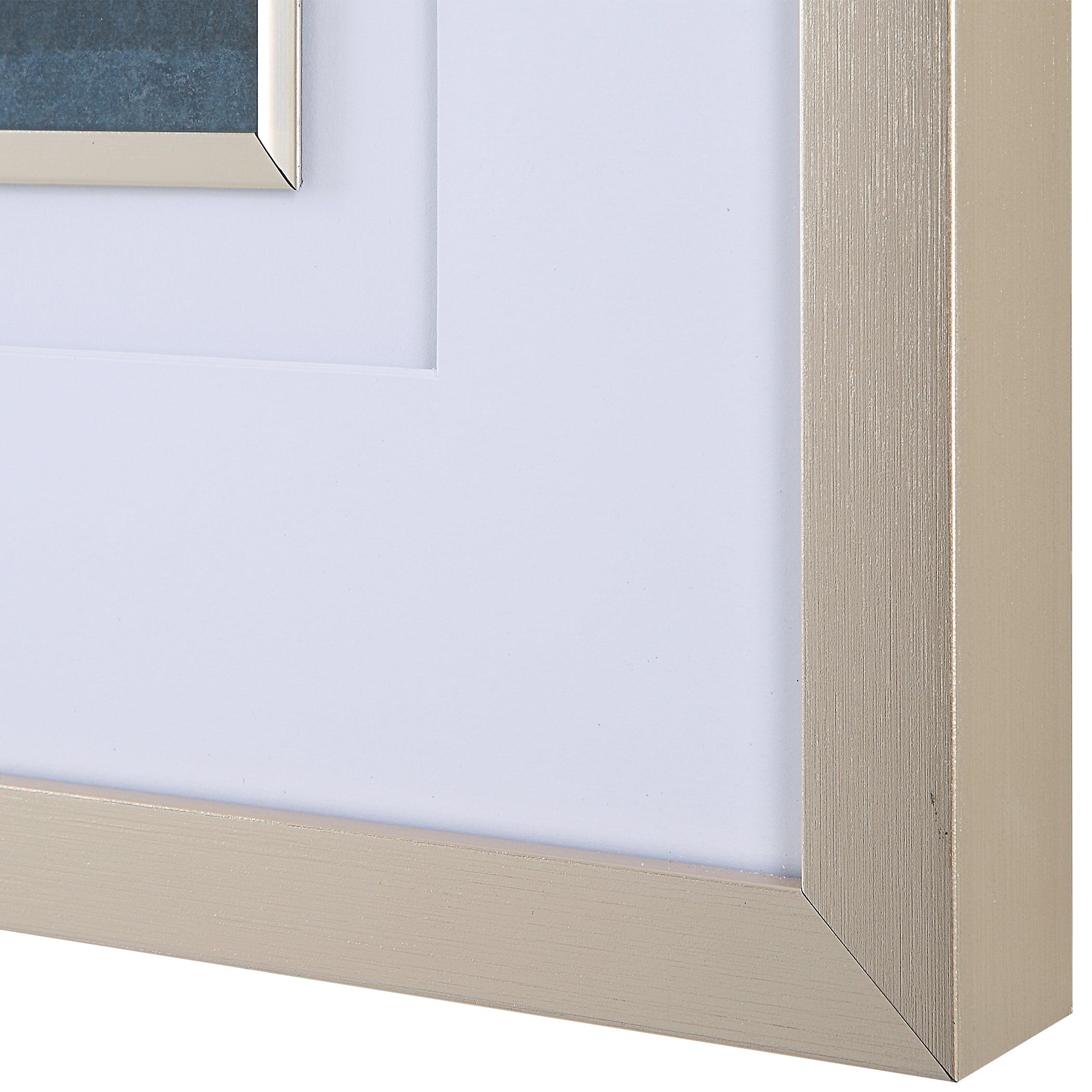 Rising Blue Abstract Framed Prints, Set/2 - Frankwebs