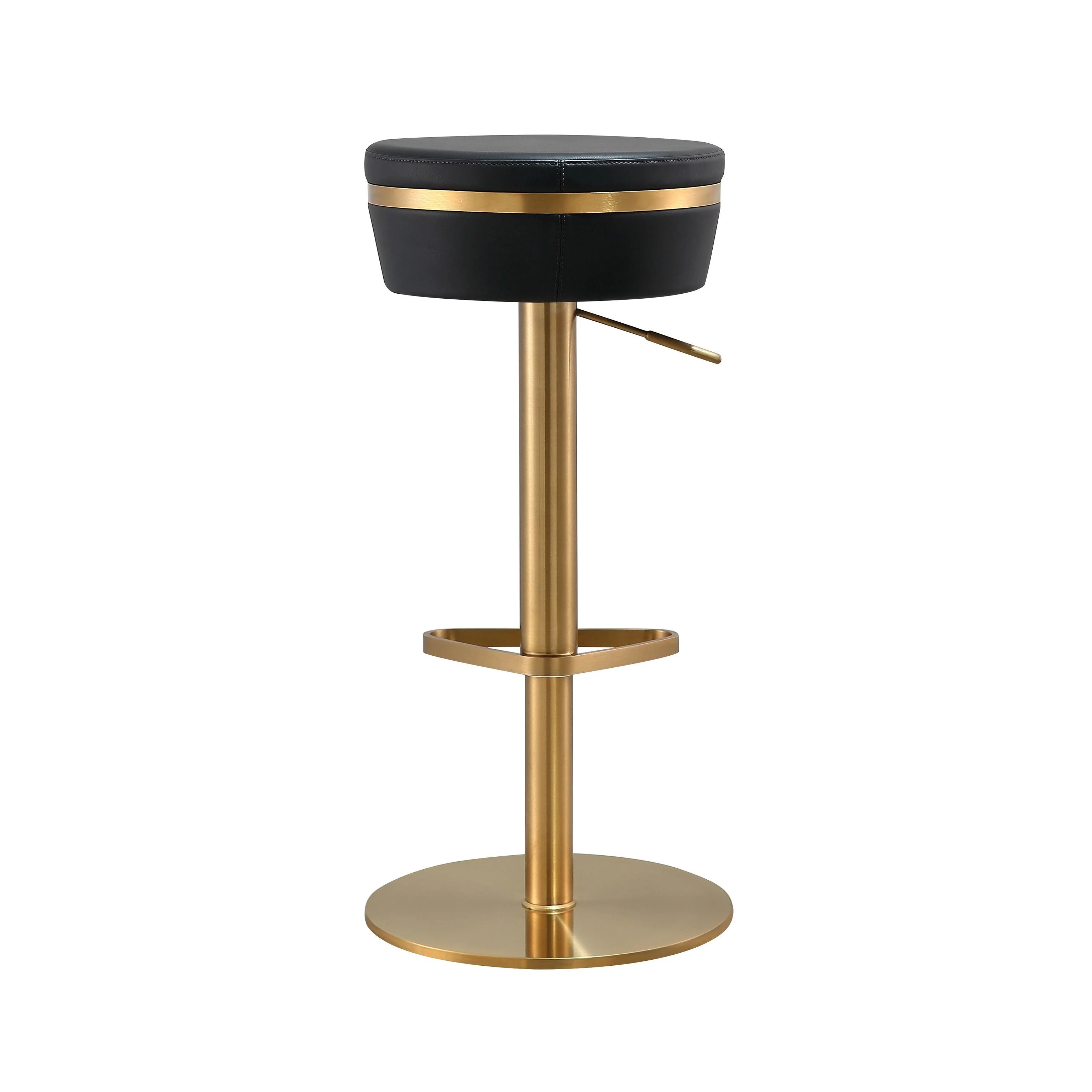 Astro Black and Gold Adjustable Stool - Frankwebs