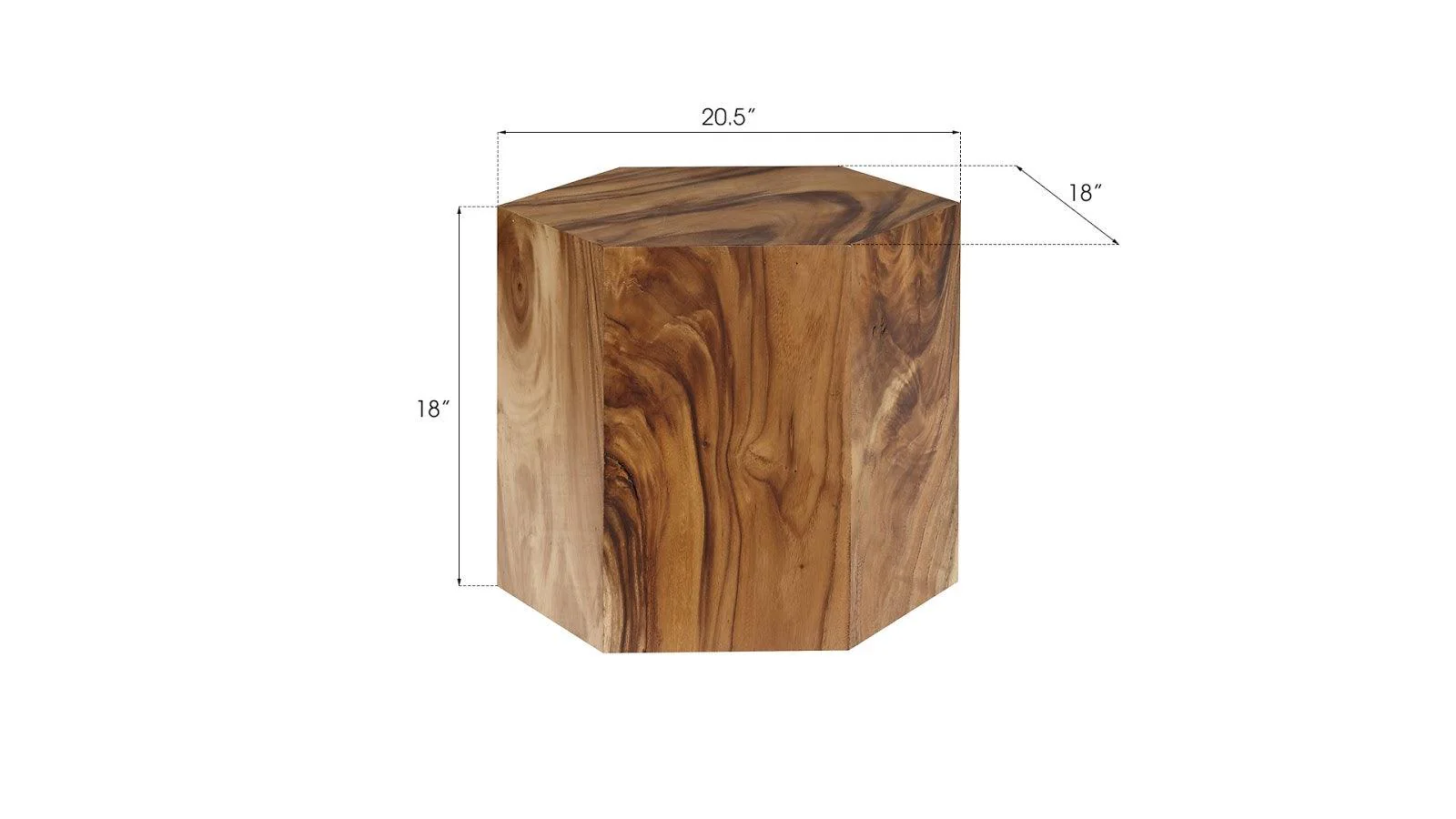 Honeycomb Side Table, Chamcha Wood, SM - Frankwebs