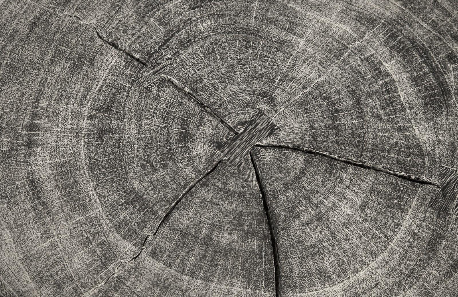 Chuleta Bar Table on Black Metal Base, Chamcha Wood, Gray Stone - Frankwebs