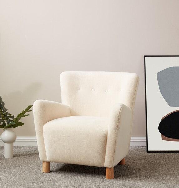 CAREY FAUX SHEARLING ACCENT CHAIR - Frankwebs