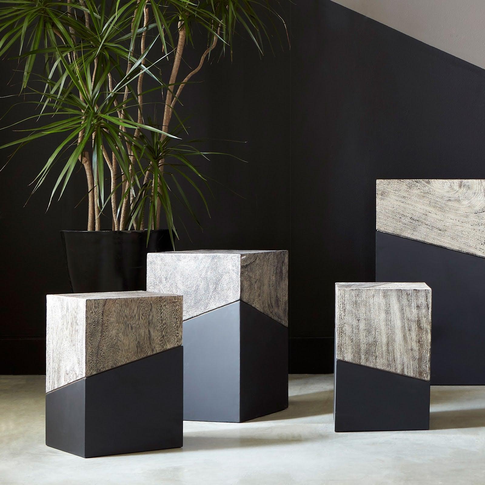 Geometry Stool, Gray Stone - Frankwebs
