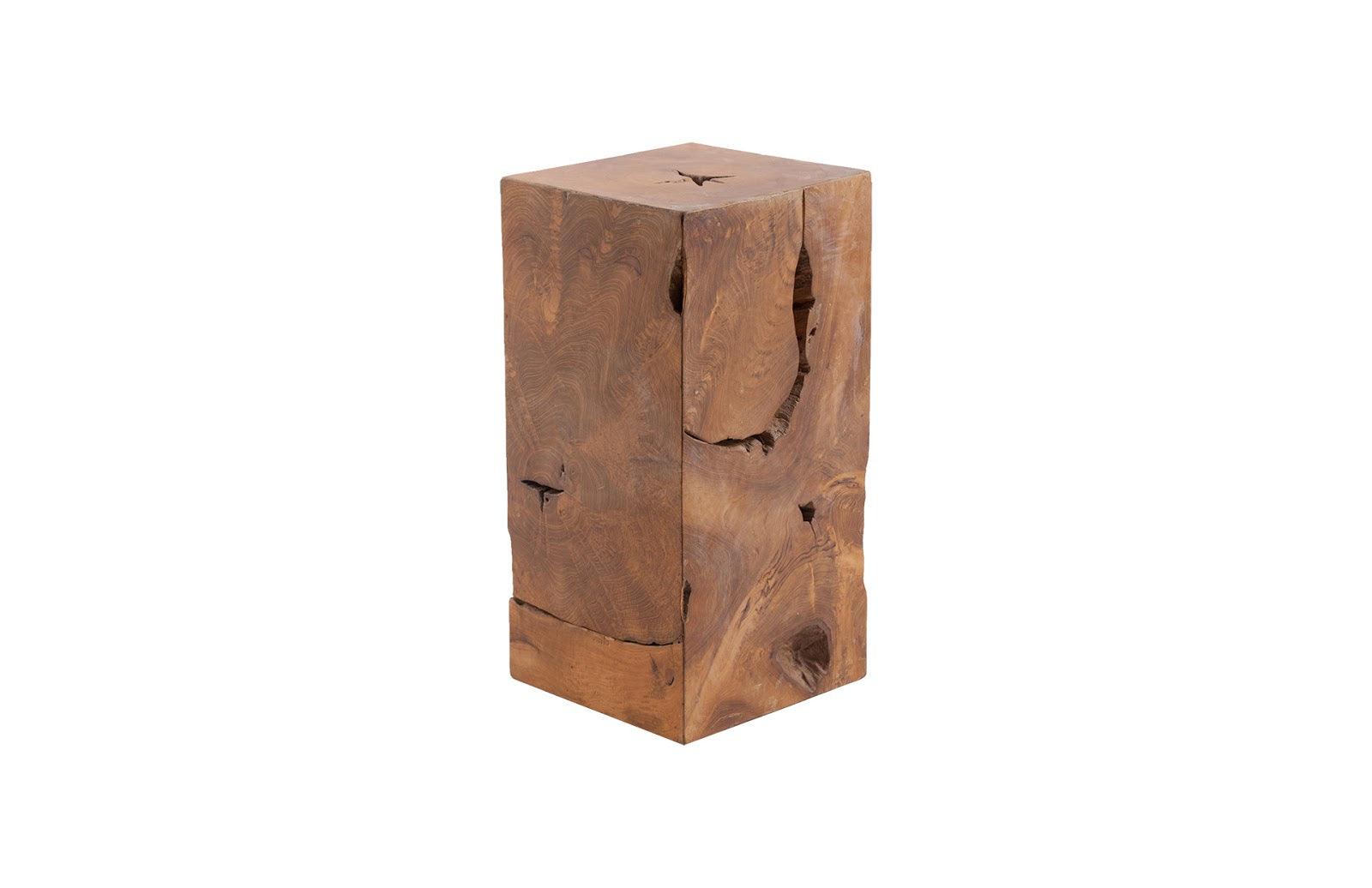 Teak Slice Pedestal, Square, SM - Frankwebs