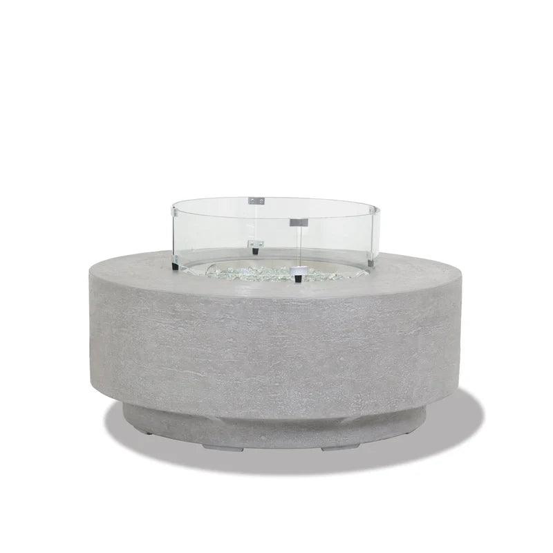 Round Fire Table Glass Surround - Frankwebs