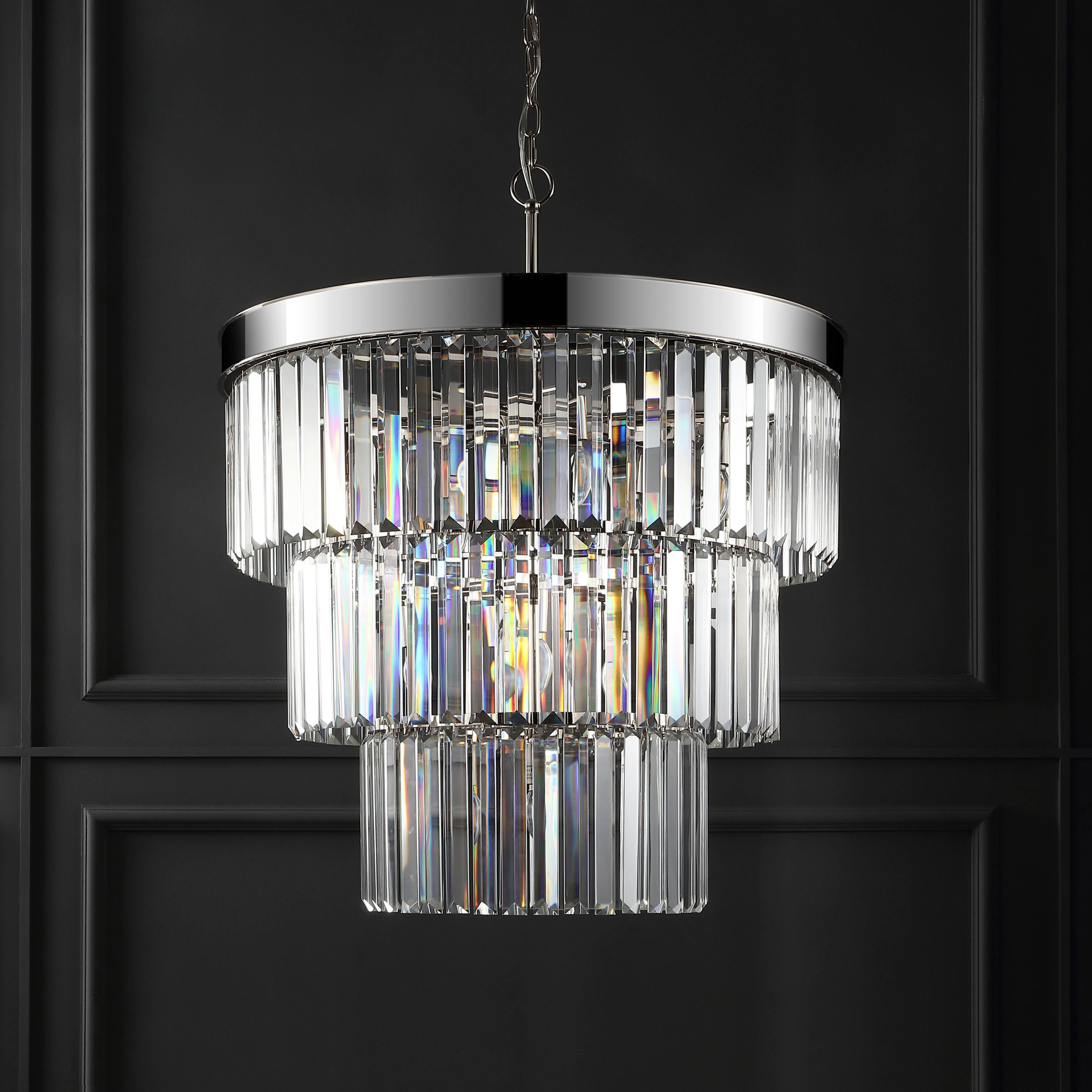 Coulette 3 Tier Crystal Chandelier - Frankwebs