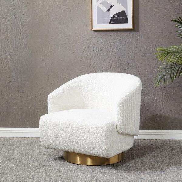 POLLYANNE BOUCLE SWIVEL ACCENT CHAIR - Frankwebs