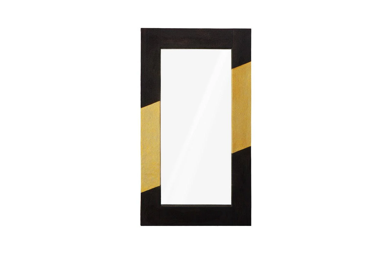 Scorched Mirror, Rectangle, Black and Gold Leaf - Frankwebs