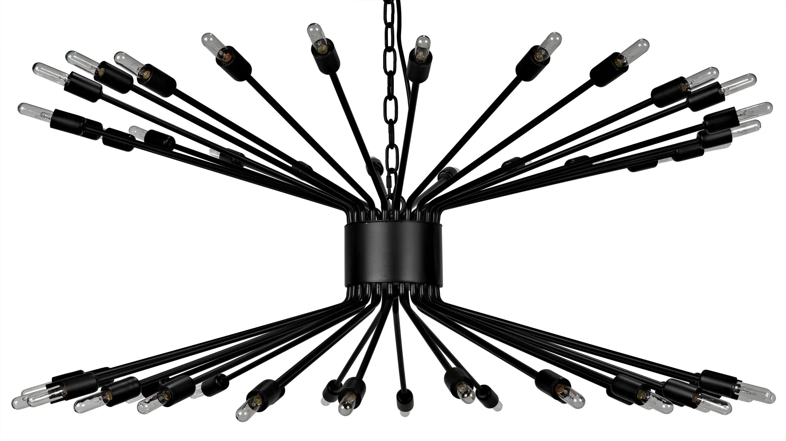Lampberto Chandelier, Black Steel - Frankwebs