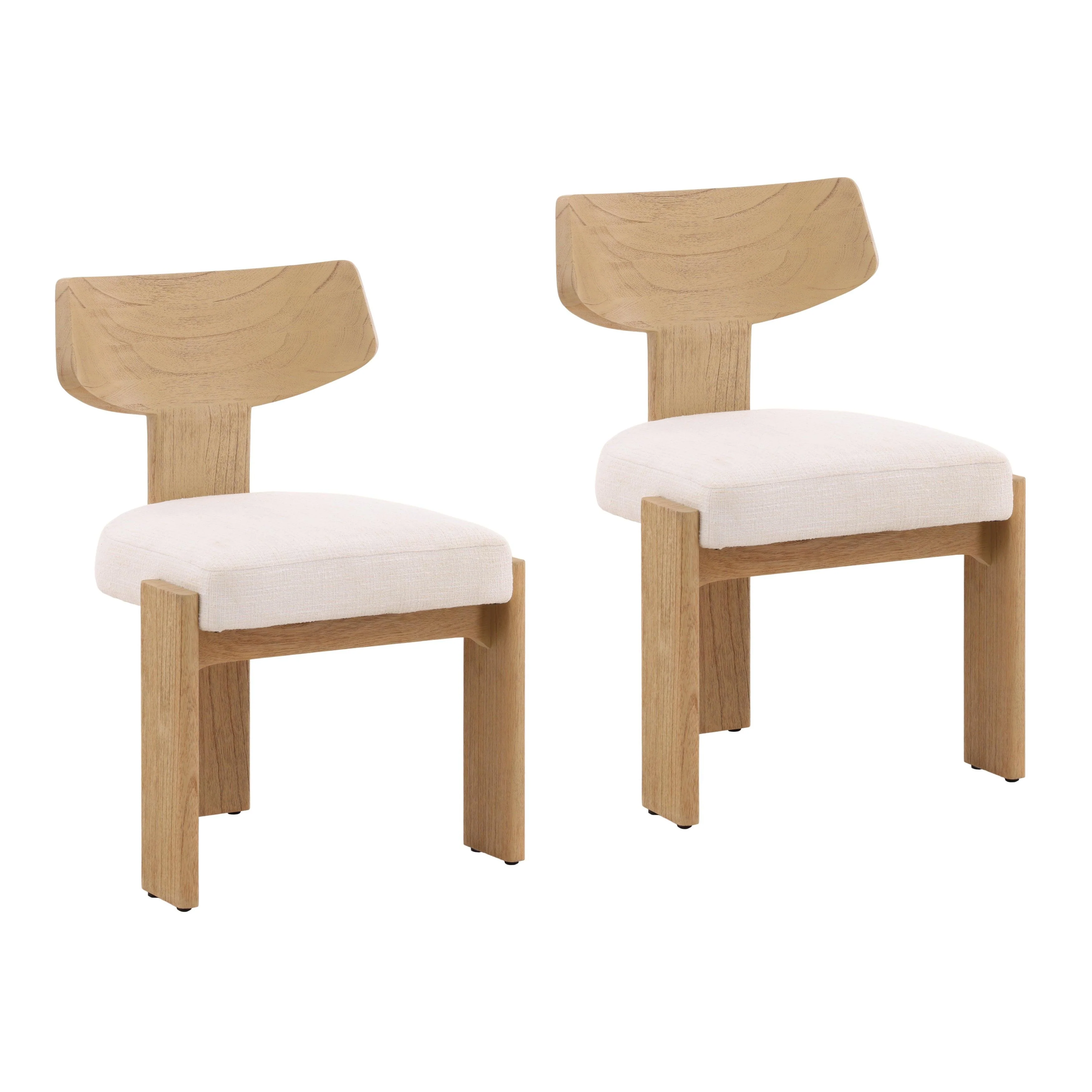 Iain Dining Chair Set of 2 Natural - Frankwebs