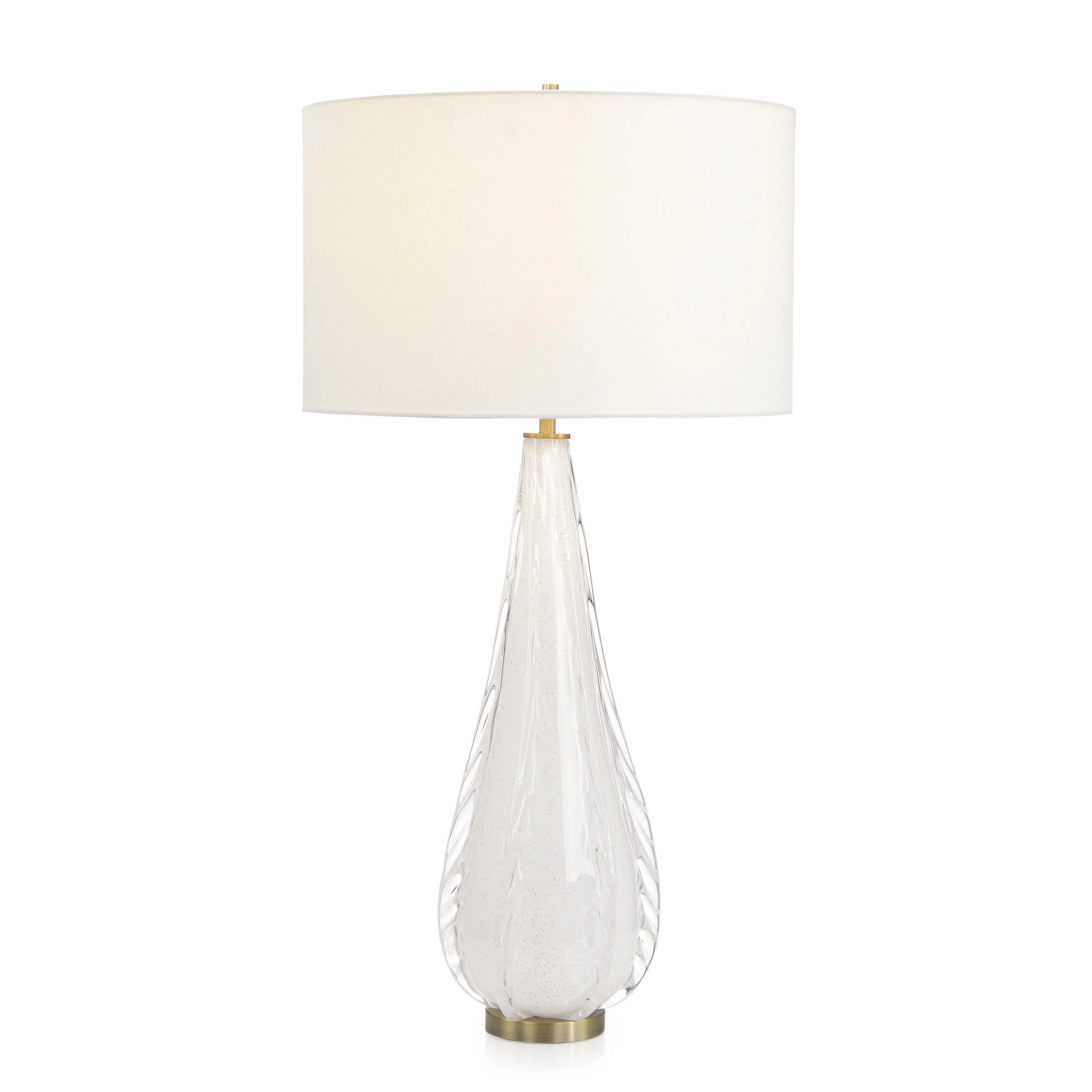 Artic White Art Glass Table Lamp - Frankwebs