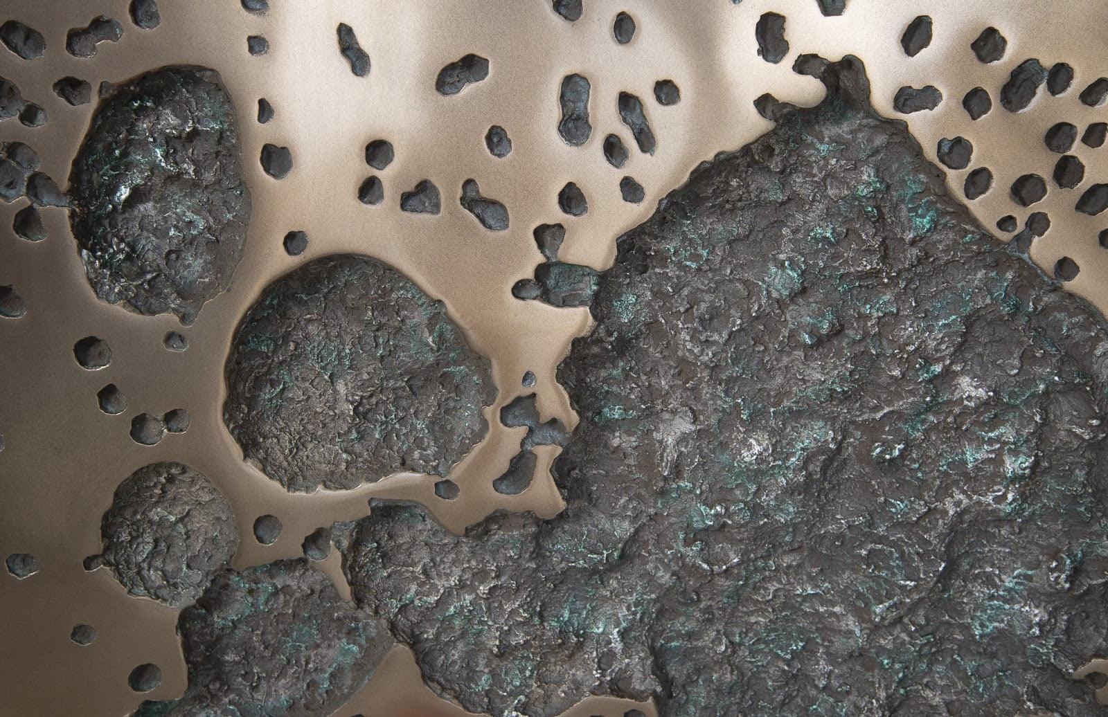 Splotch Wall Art, Square, Bronze Finish - Frankwebs