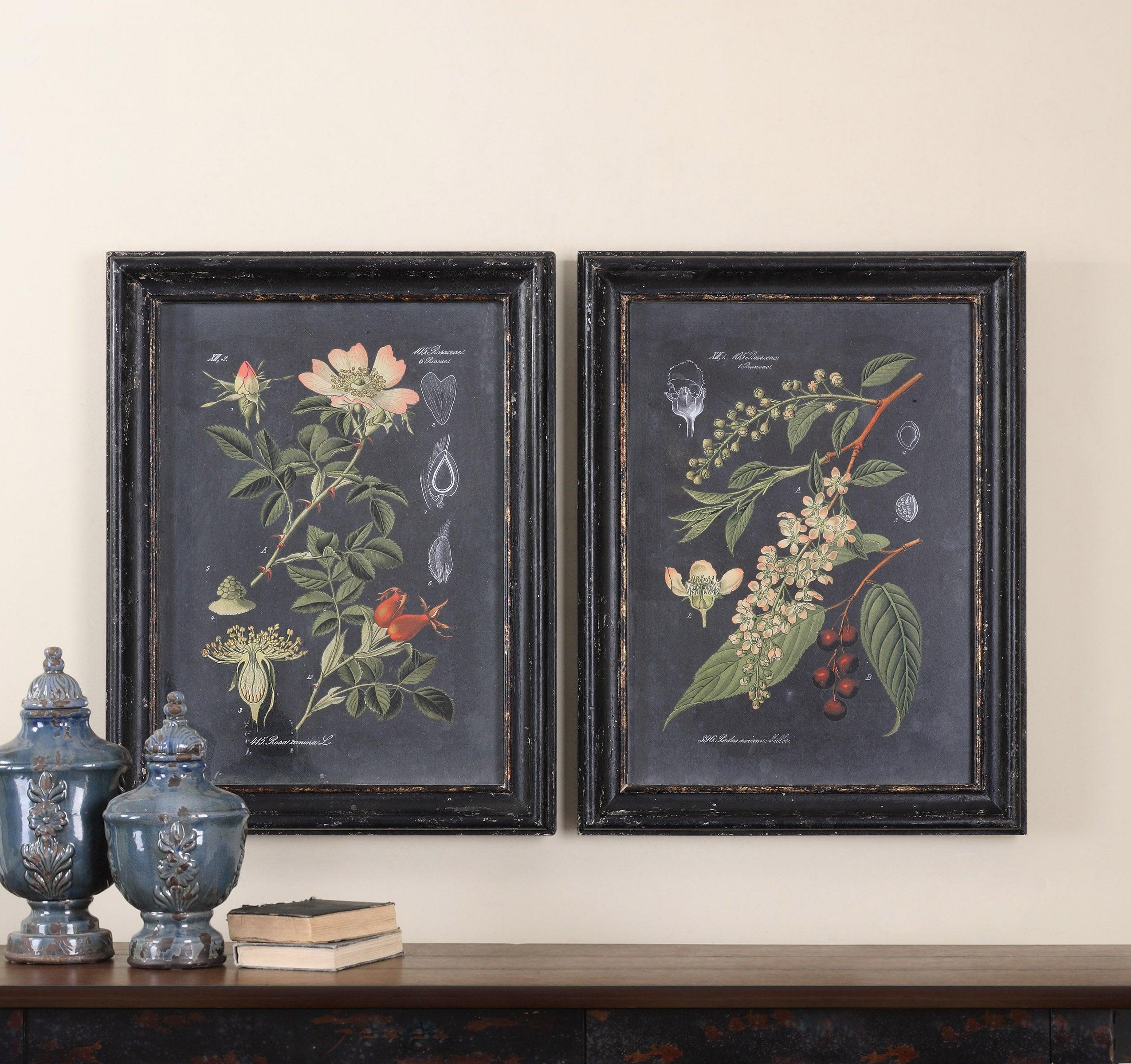 MIDNIGHT BOTANICALS WALL ART SET OF 2 - Frankwebs