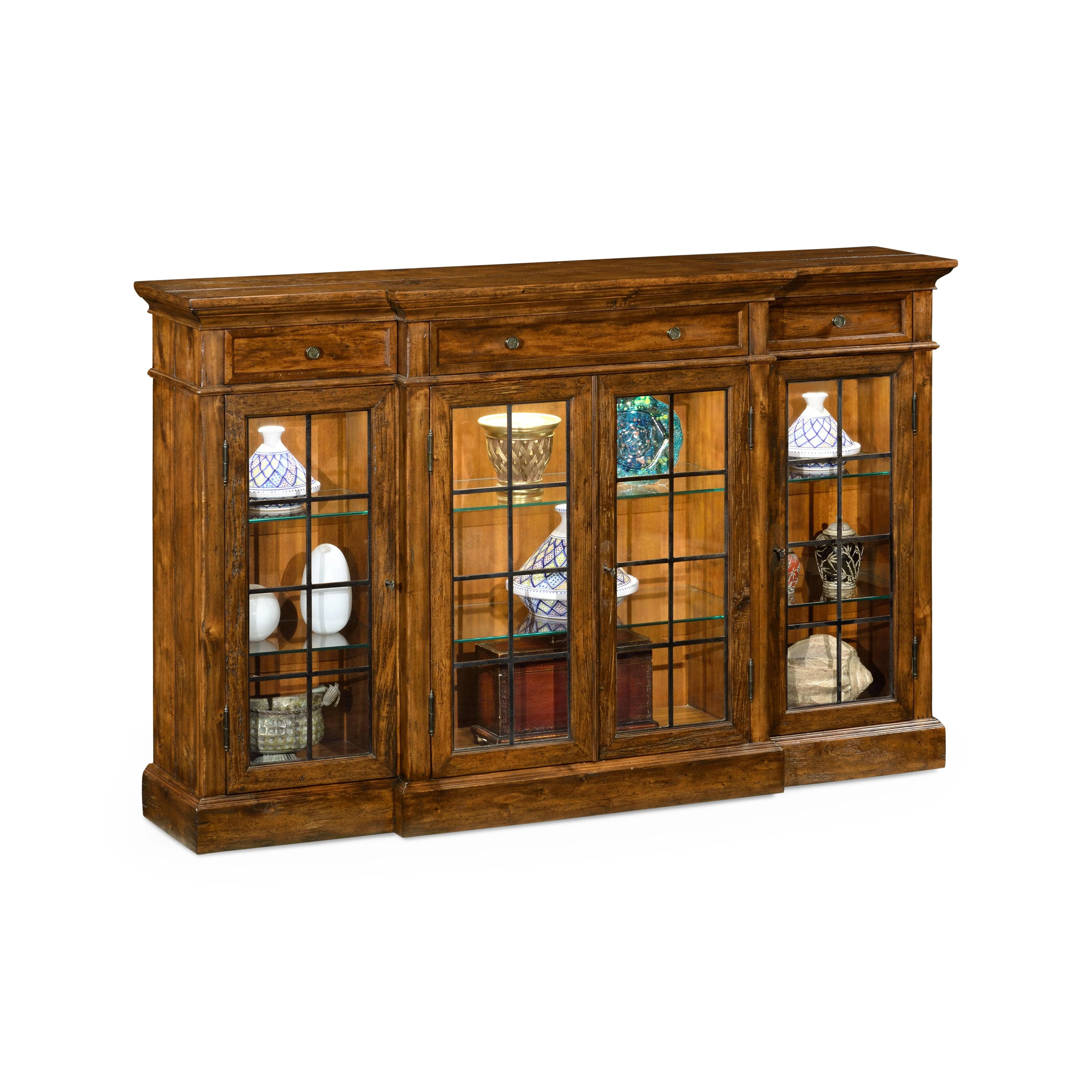 Casual Accents Country Walnut Lighted China Cabinet - Frankwebs