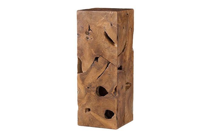 Teak Slice Pedestal, Square, MD - Frankwebs