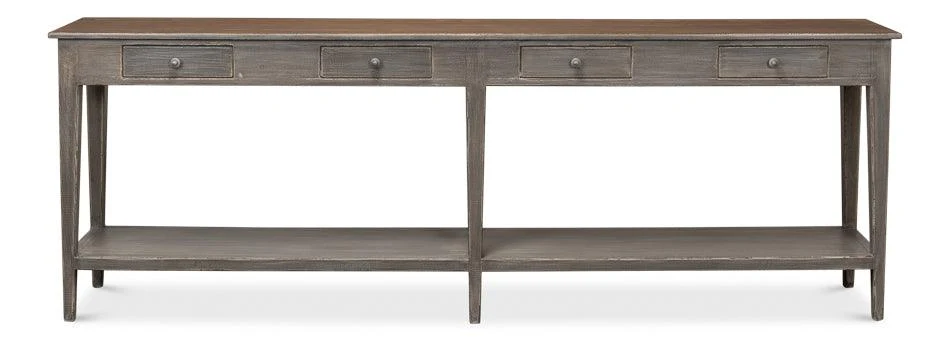 Provincial Hall Table - Grey W/Natural Tp - Frankwebs