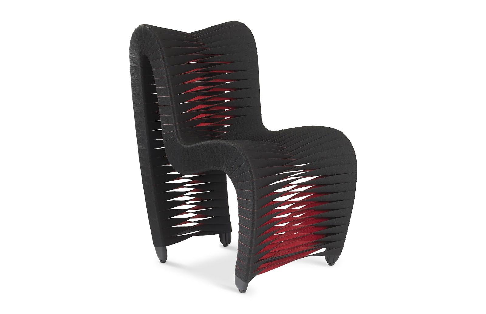 Seat Belt Dining Chair, Black/Red - Frankwebs
