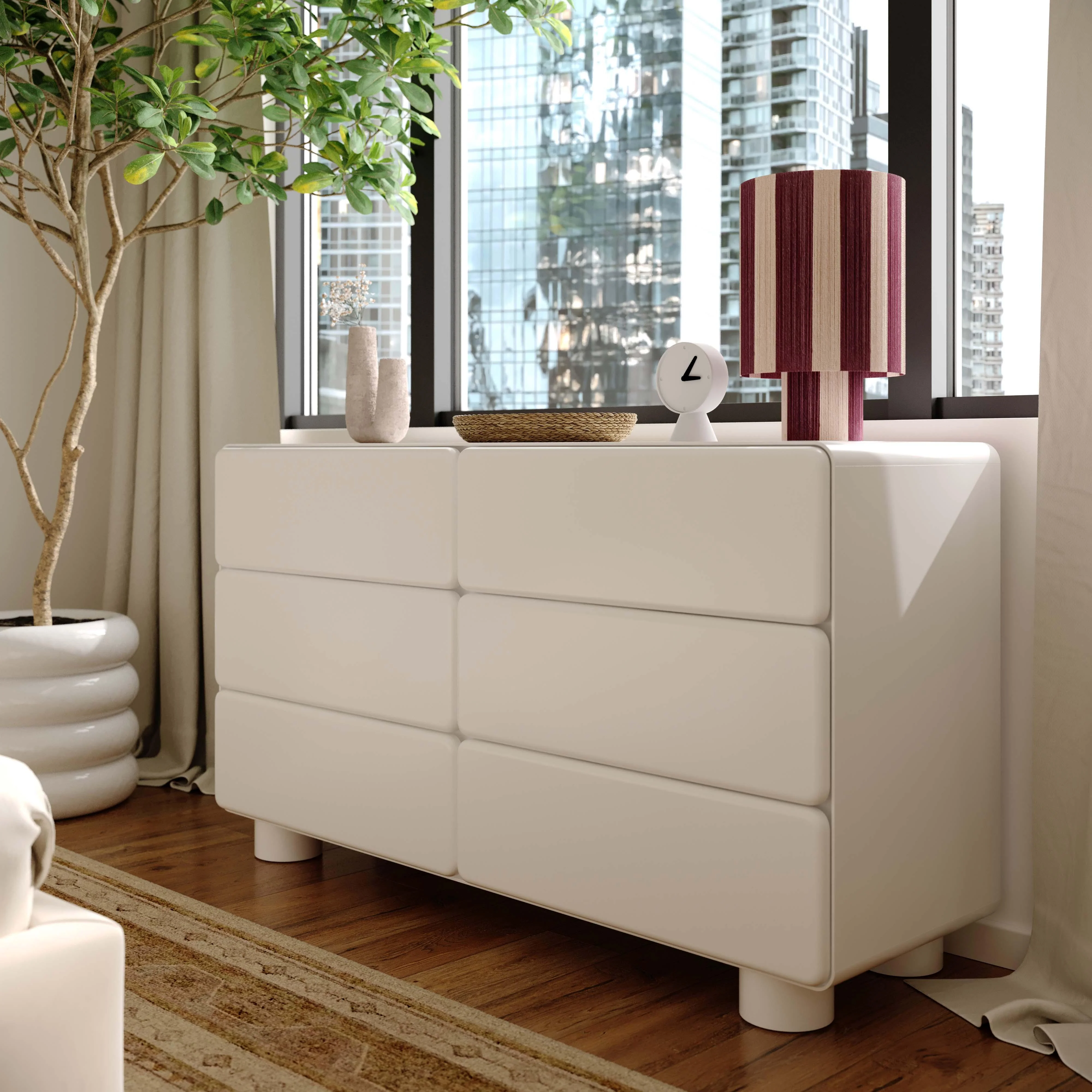 Tammy White 6-Drawer Dresser - Frankwebs
