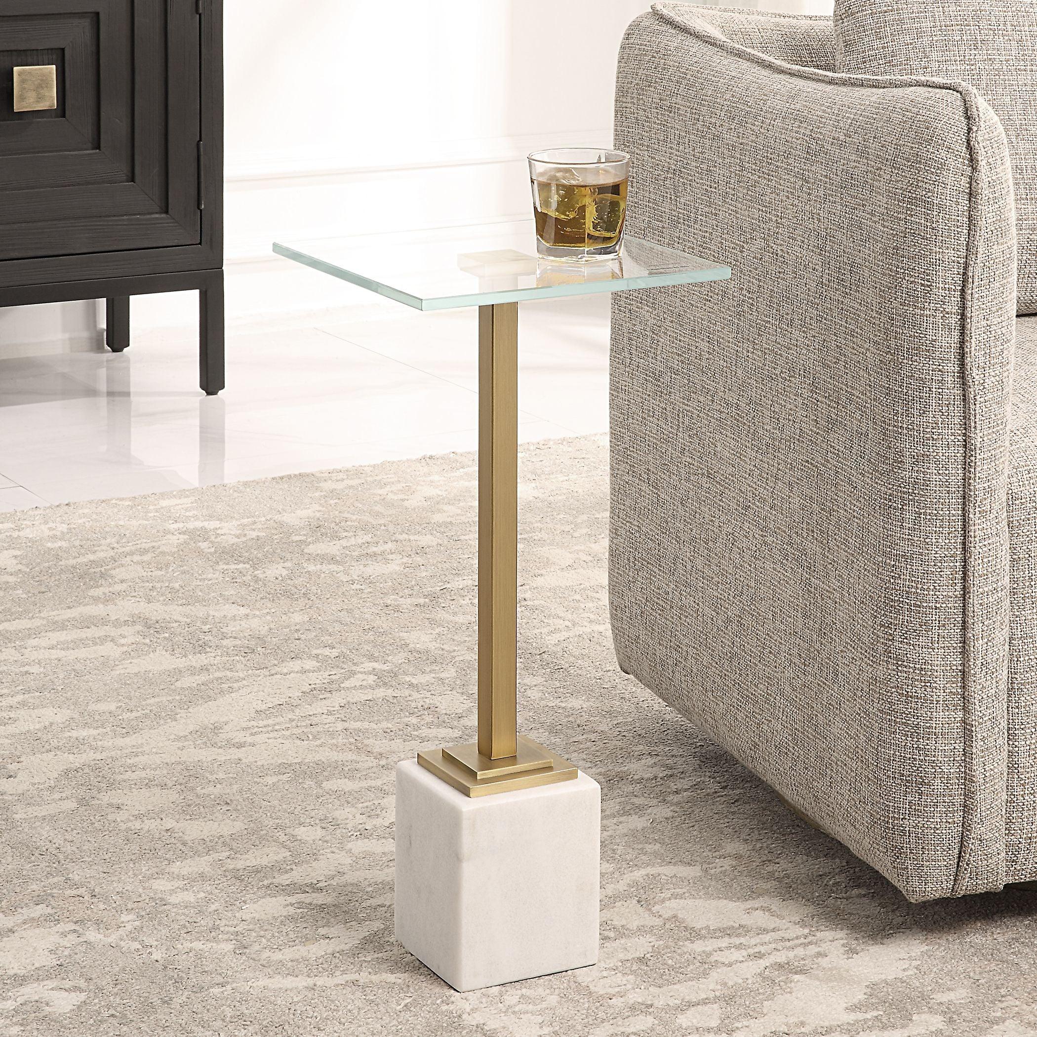 MILAN ACCENT TABLE, WHITE - Frankwebs