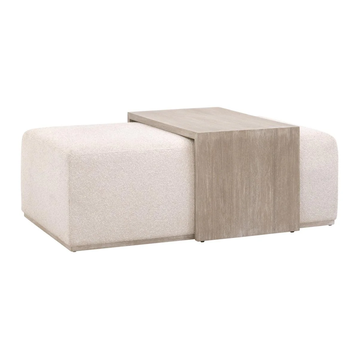 Dovetail Upholstered Coffee Table - Natural Gray Acacia - Frankwebs
