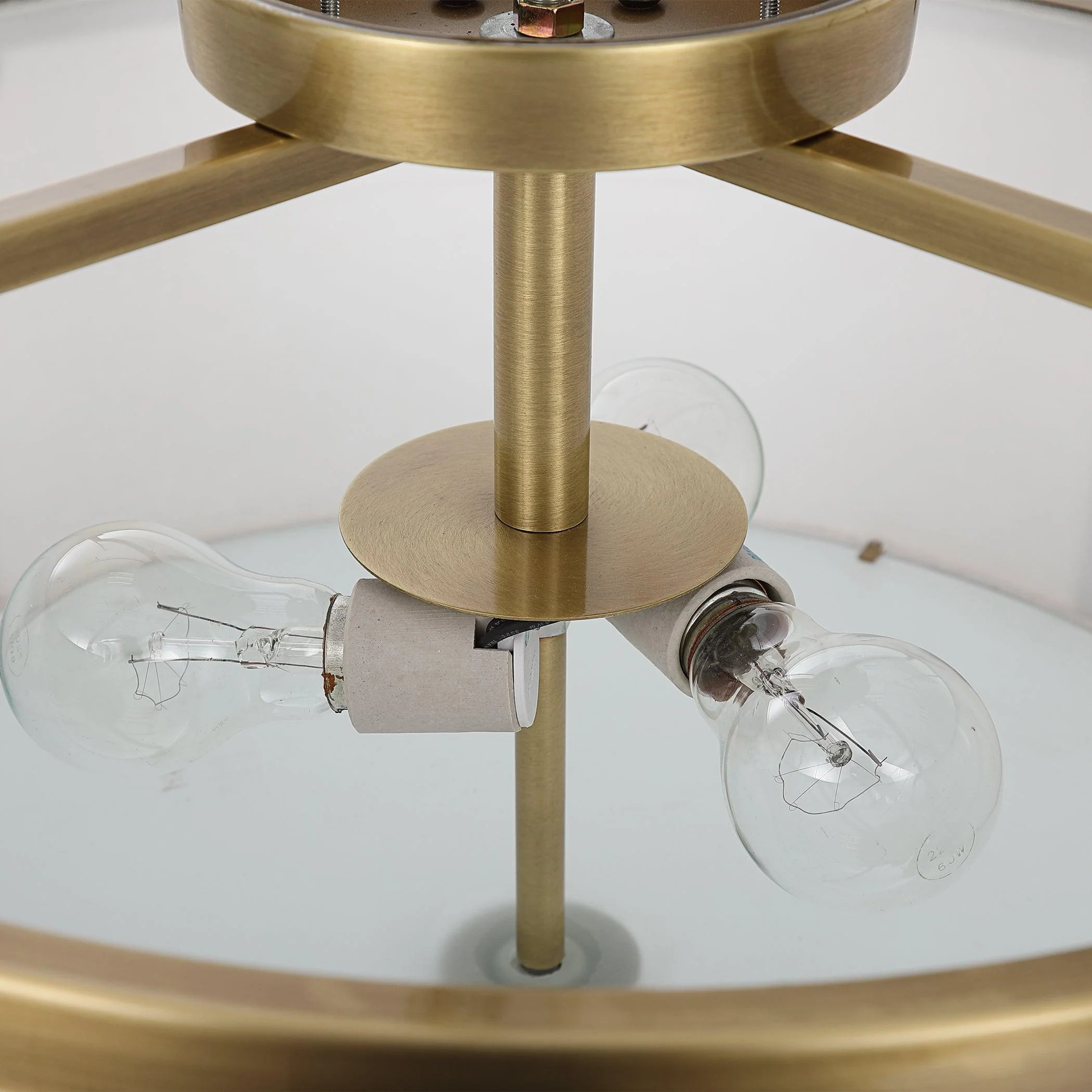 COLFAX BRASS 3 LIGHT SEMI FLUSH - Frankwebs