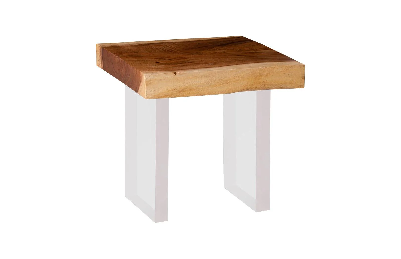 Floating Side Table, Natural, Acrylic Legs - Frankwebs