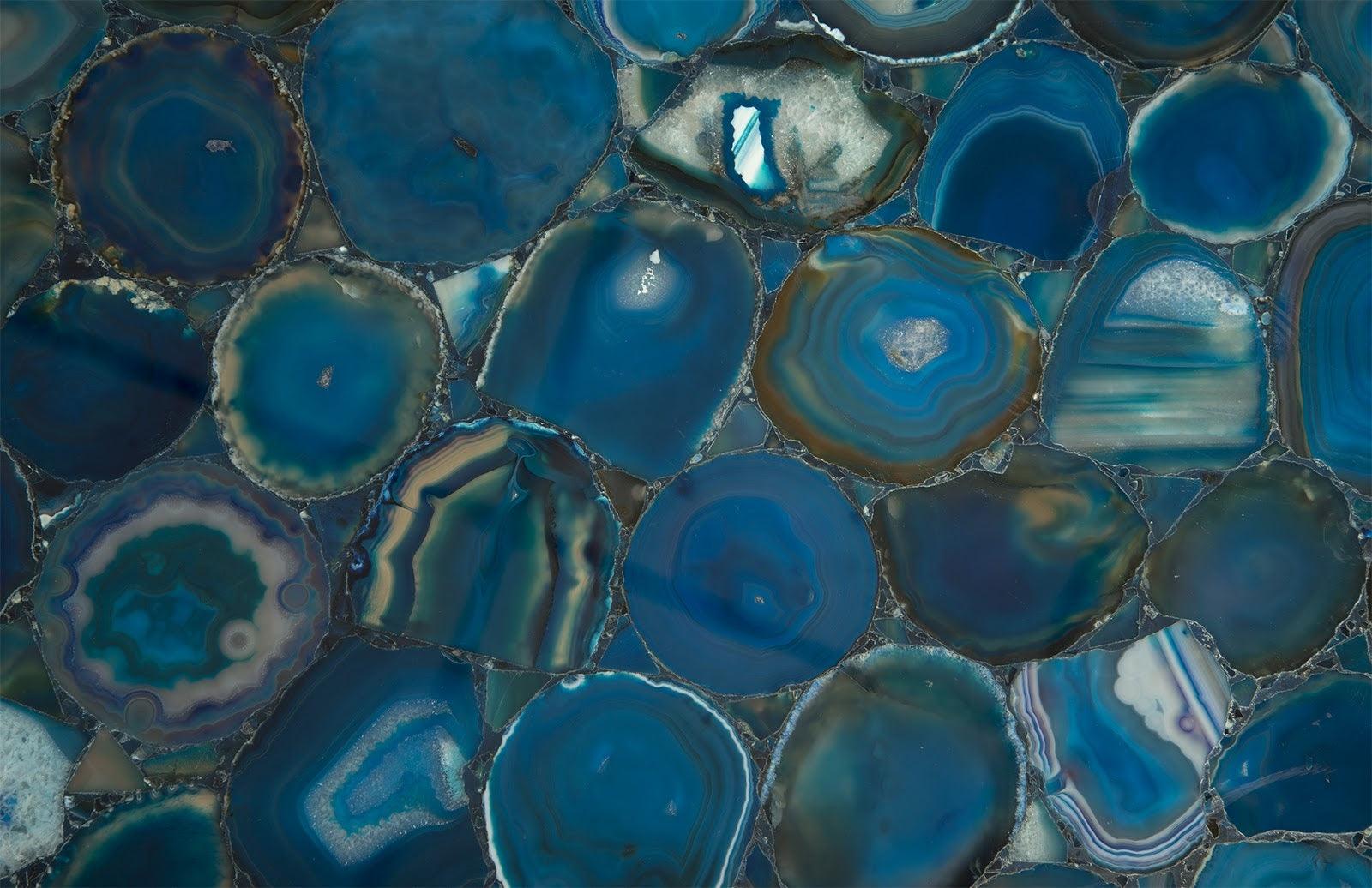 Agate Console Table, Stainless Steel Base - Frankwebs