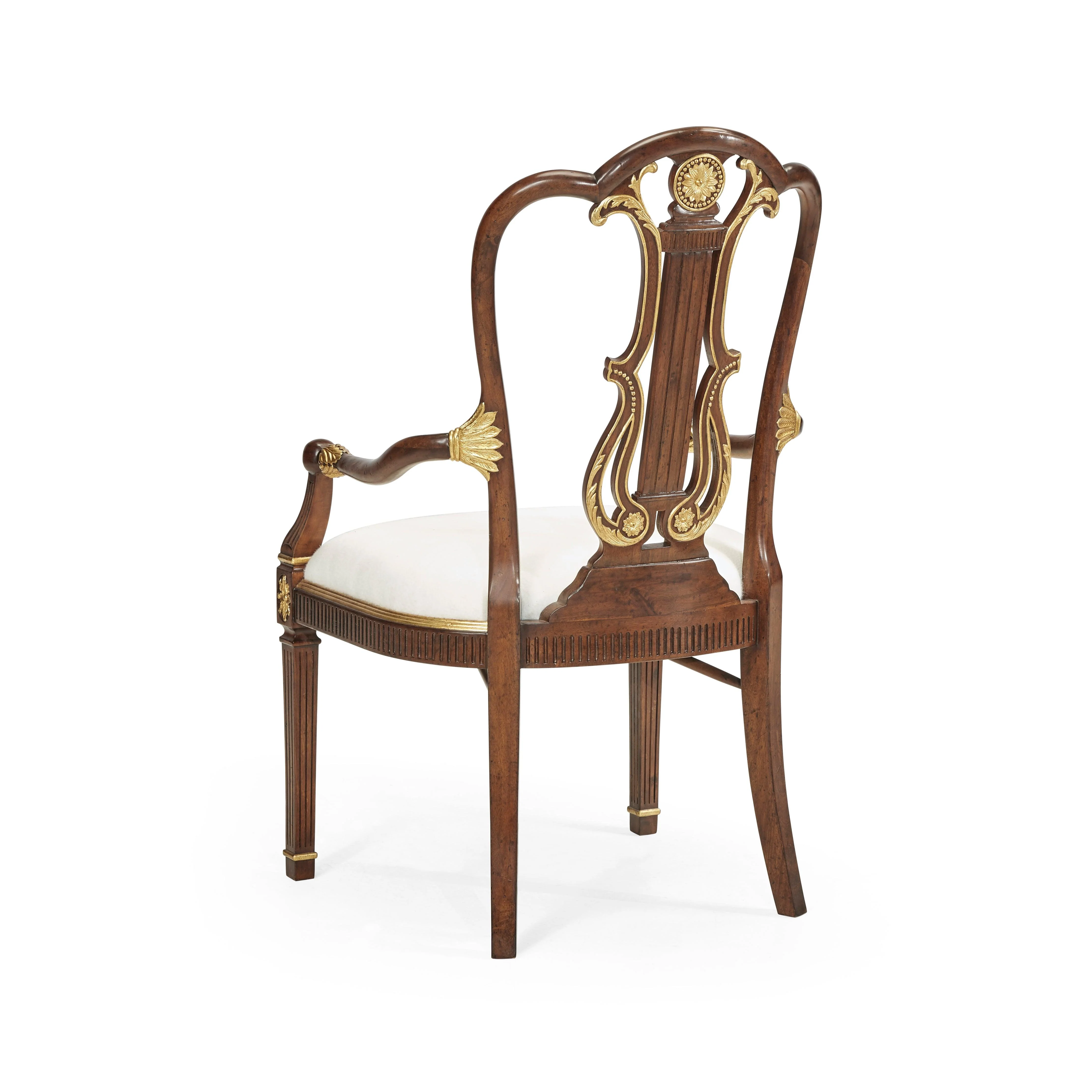 Buckingham Gilded Lyre Back Arm Chair - Frankwebs